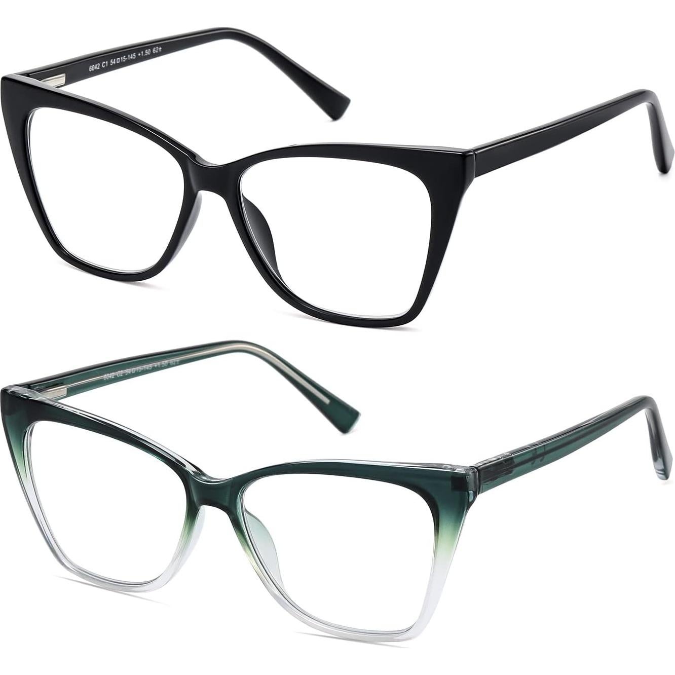 Gafas de lectura fotoquímicas LKEYE ojo de gato 2.25D