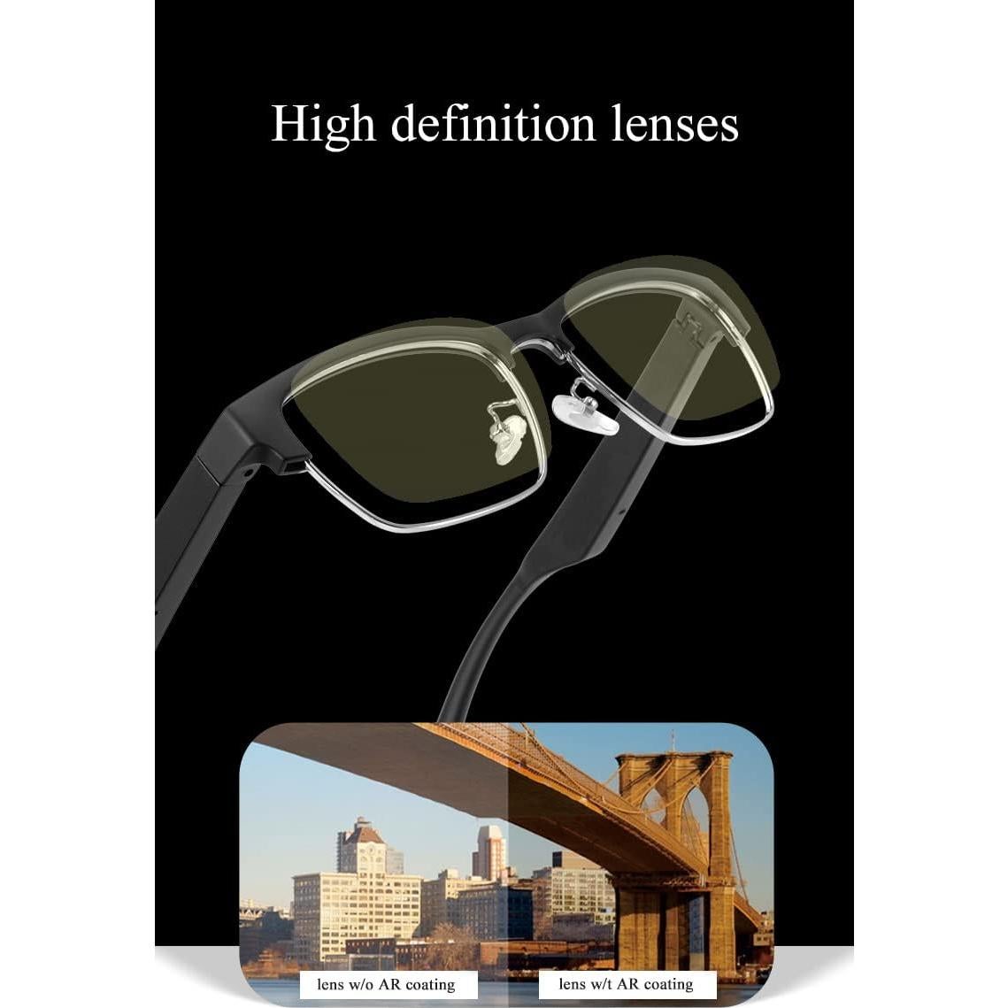 Gafas de sol Bluetooth inteligentes Audio 9D UV Protección