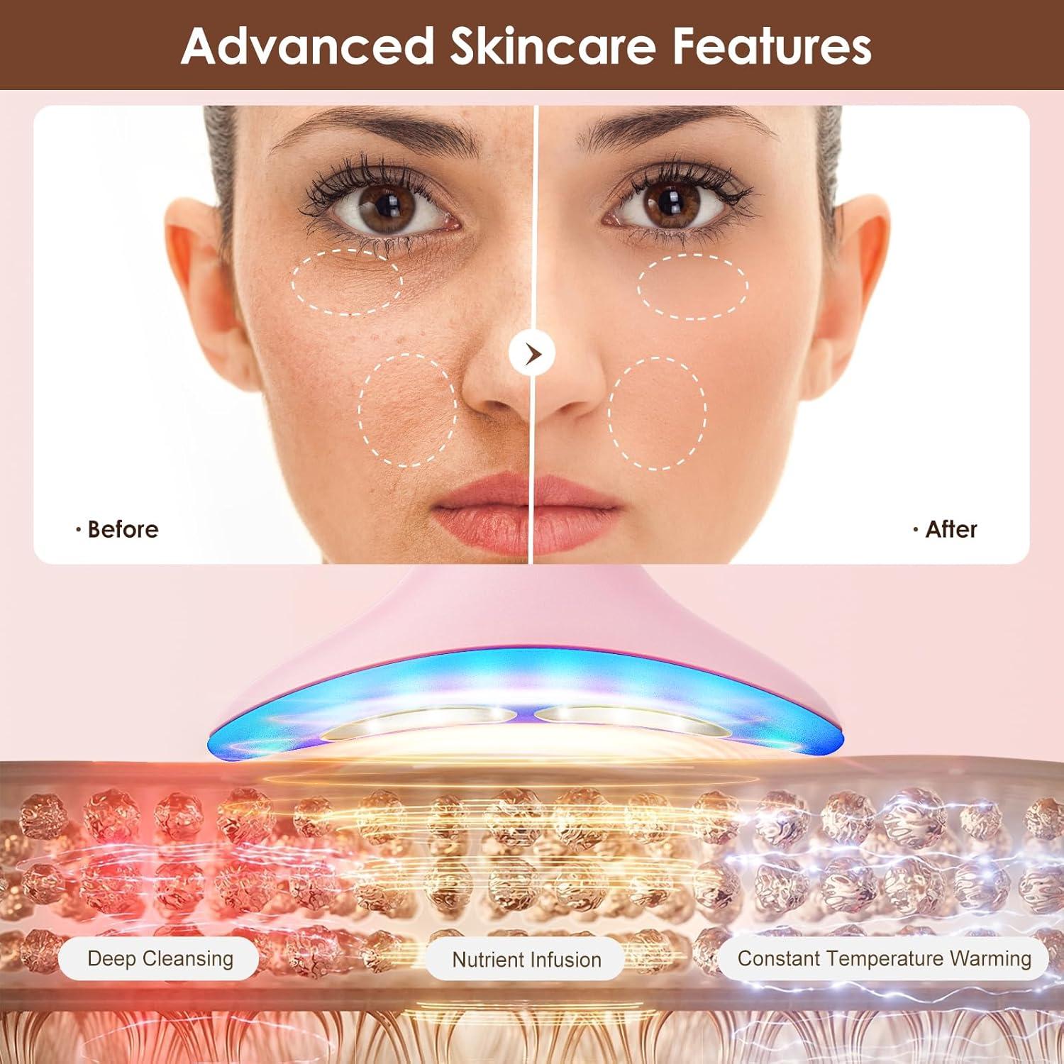 Masajeador Facial y de Cuello Shenzen - Rosa Pálido - 3 Modos