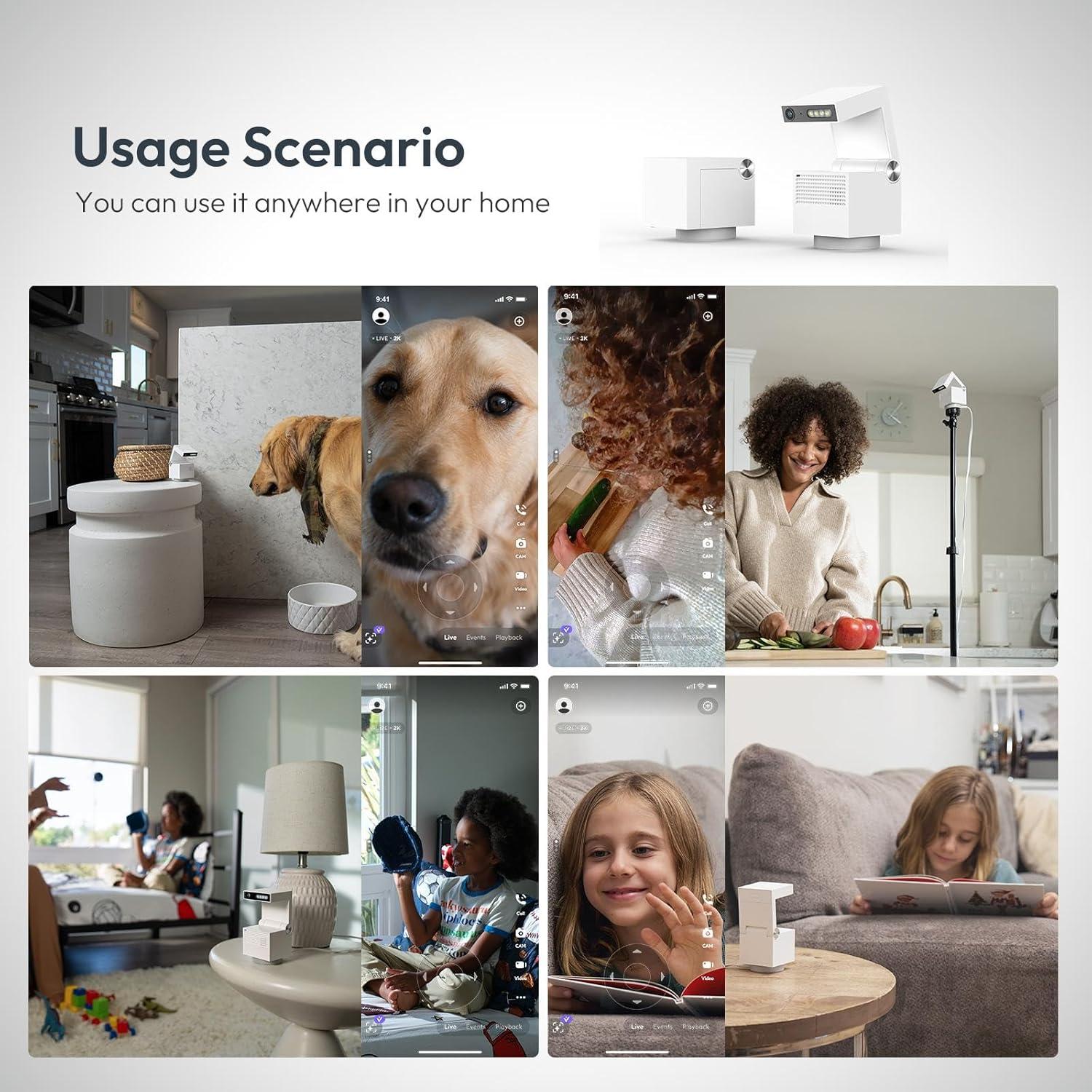 Cámara de Seguridad Psync Genie S 2.7K HD 32GB Zoom 6X