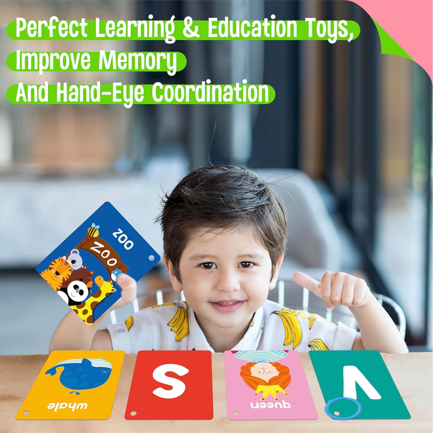 Tarjetas de Flash del Alfabeto SpriteGru 52 Piezas Duraderas