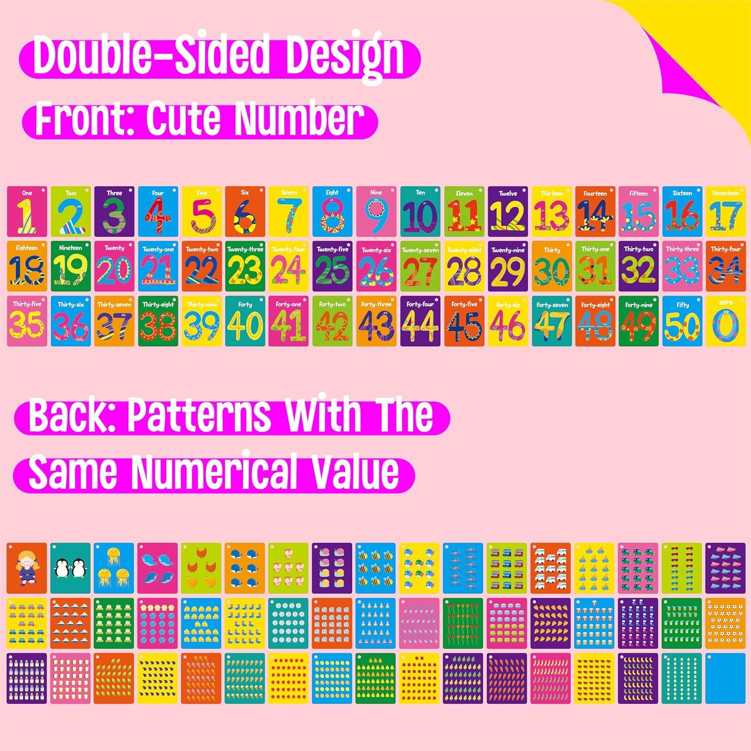 Tarjetas de Flash de Números 0-50 SpriteGru - Aprendizaje Divertido