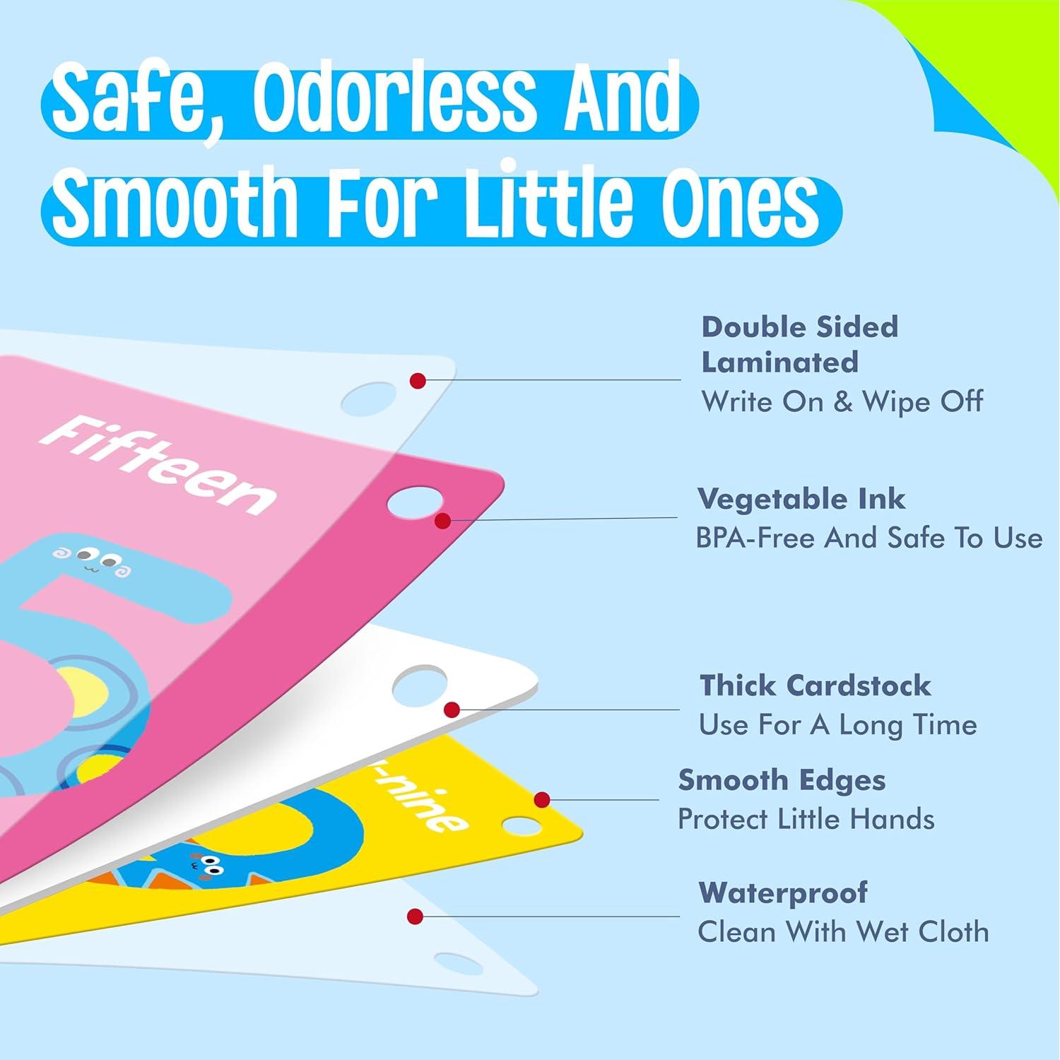 Tarjetas de Flash de Números 0-50 SpriteGru - Aprendizaje Divertido