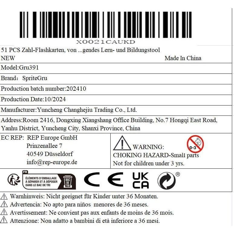 Tarjetas de Flash de Números 0-50 SpriteGru - Aprendizaje Divertido