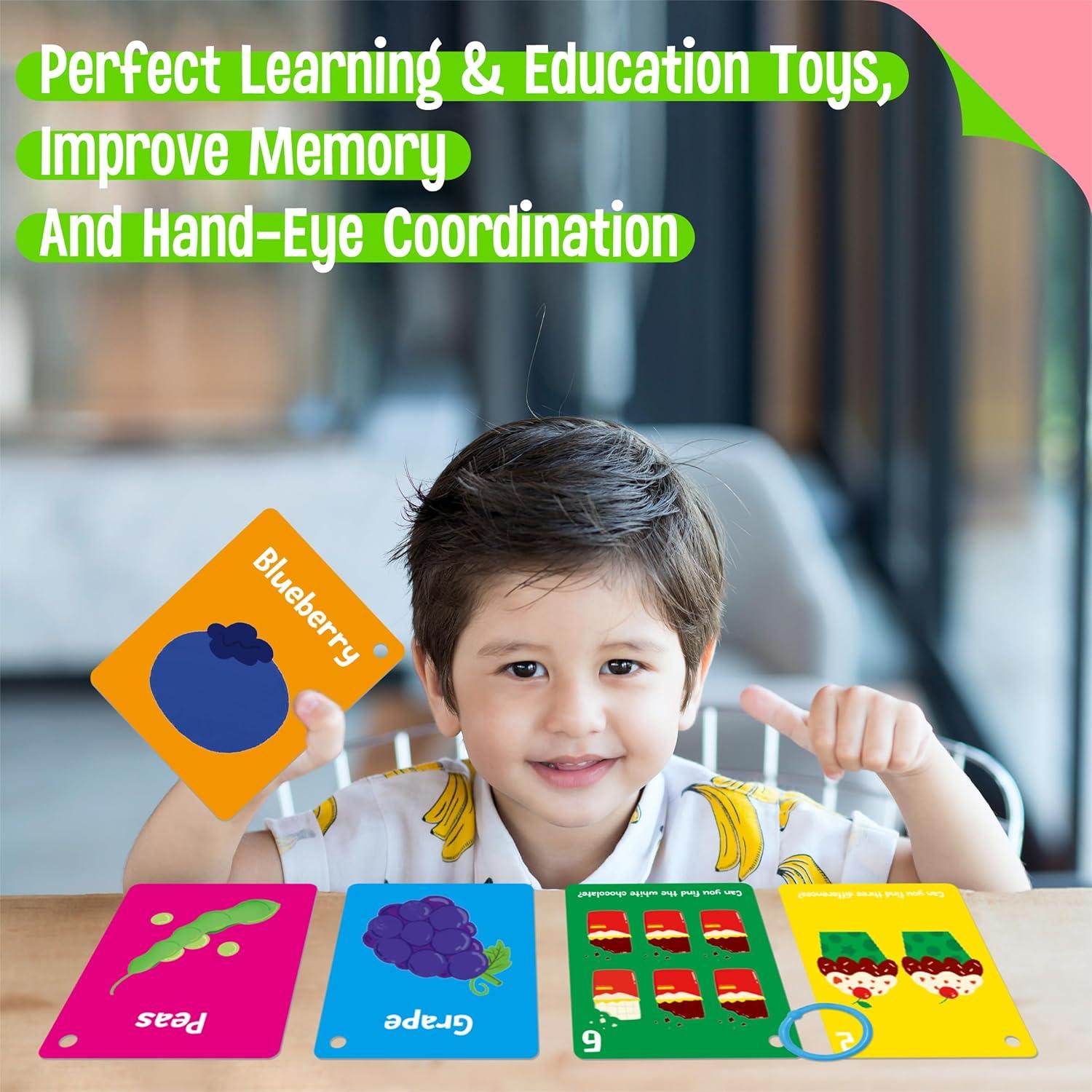 Tarjetas de Comida SpriteGru 50 Piezas Doble Cara Educativas