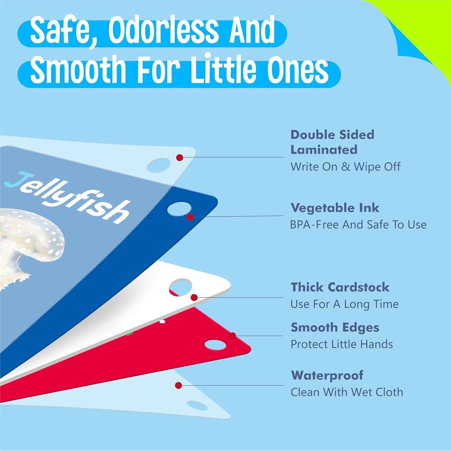 50 Tarjetas de Aprendizaje Temprano SpriteGru - Doble Cara