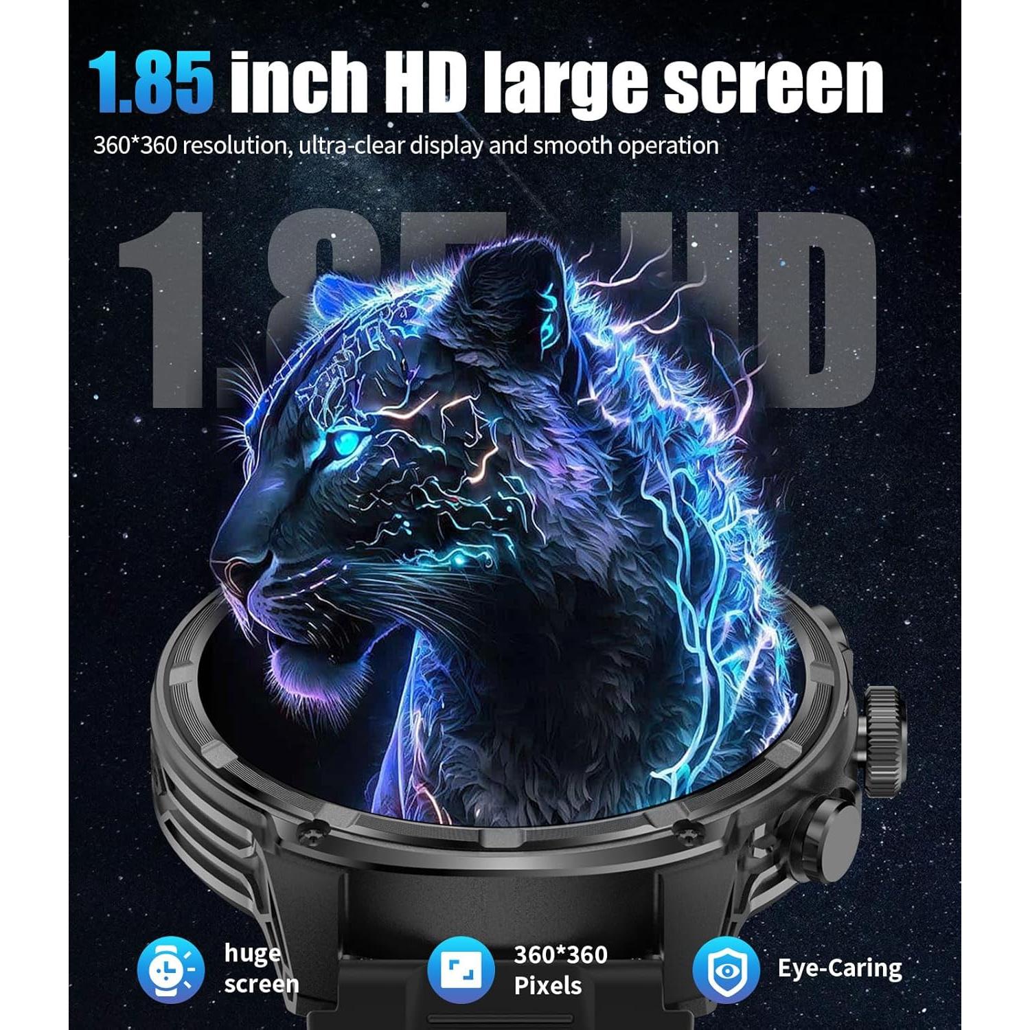 Reloj Inteligente HIRREO FV13 con Pantalla 1.85" y 100 Modos