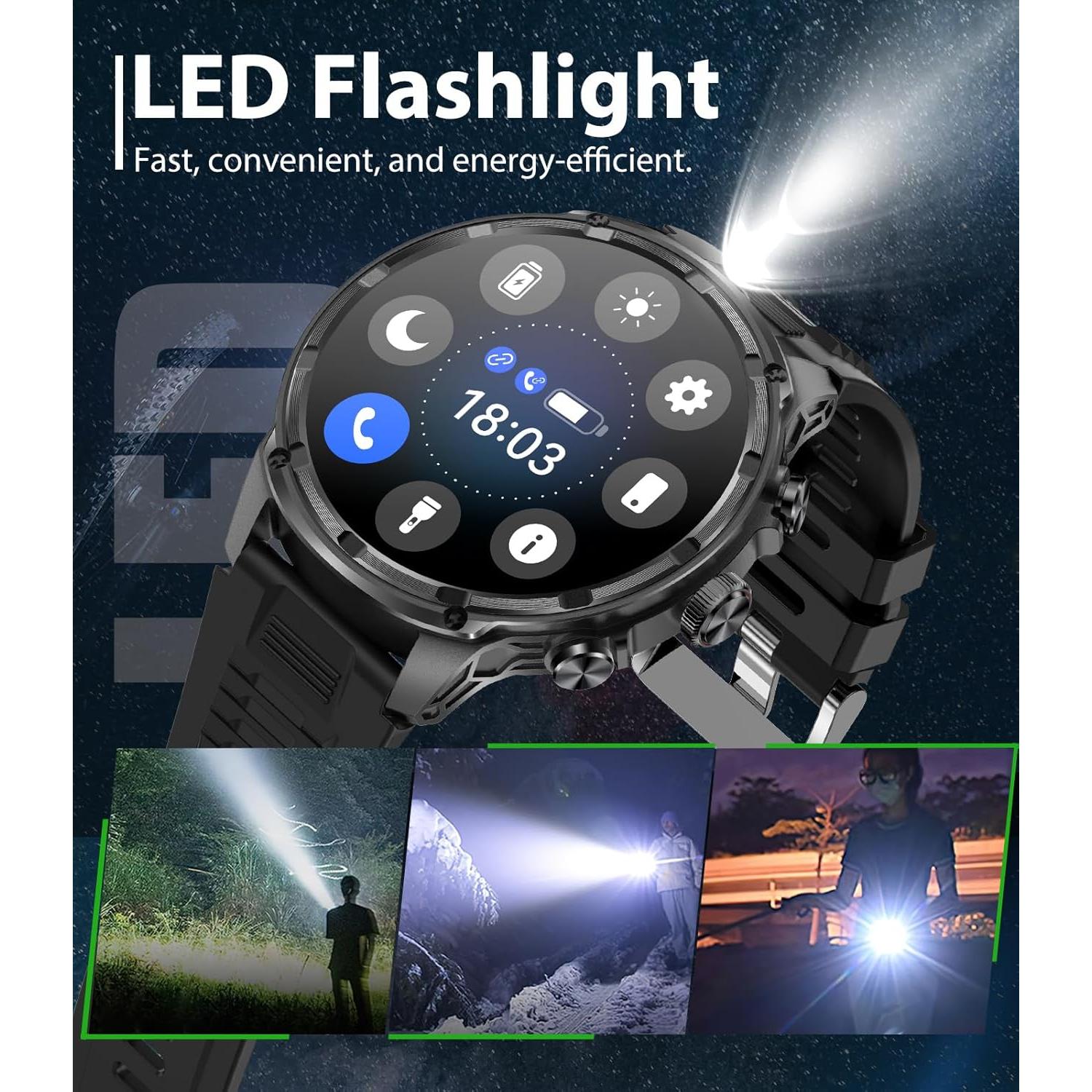 Reloj Inteligente HIRREO FV13 con Pantalla 1.85" y 100 Modos