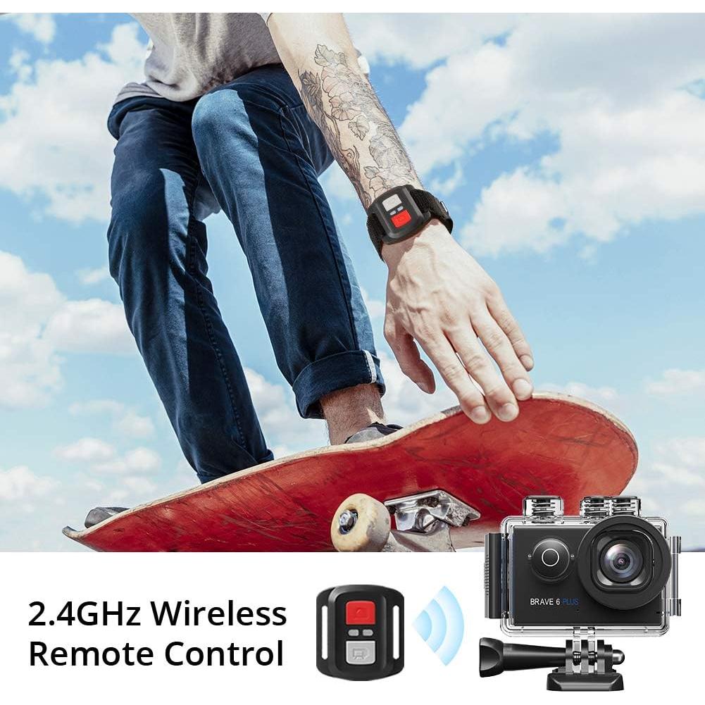 Cámara de Acción AKASO Brave 6 Plus 4K 20MP WiFi EIS 40m
