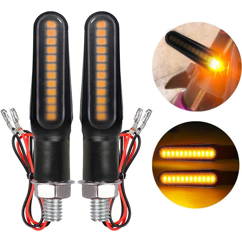 Indicadores de Giro LED Ámbar BlyilyB para Motocicleta - Paquete de 2