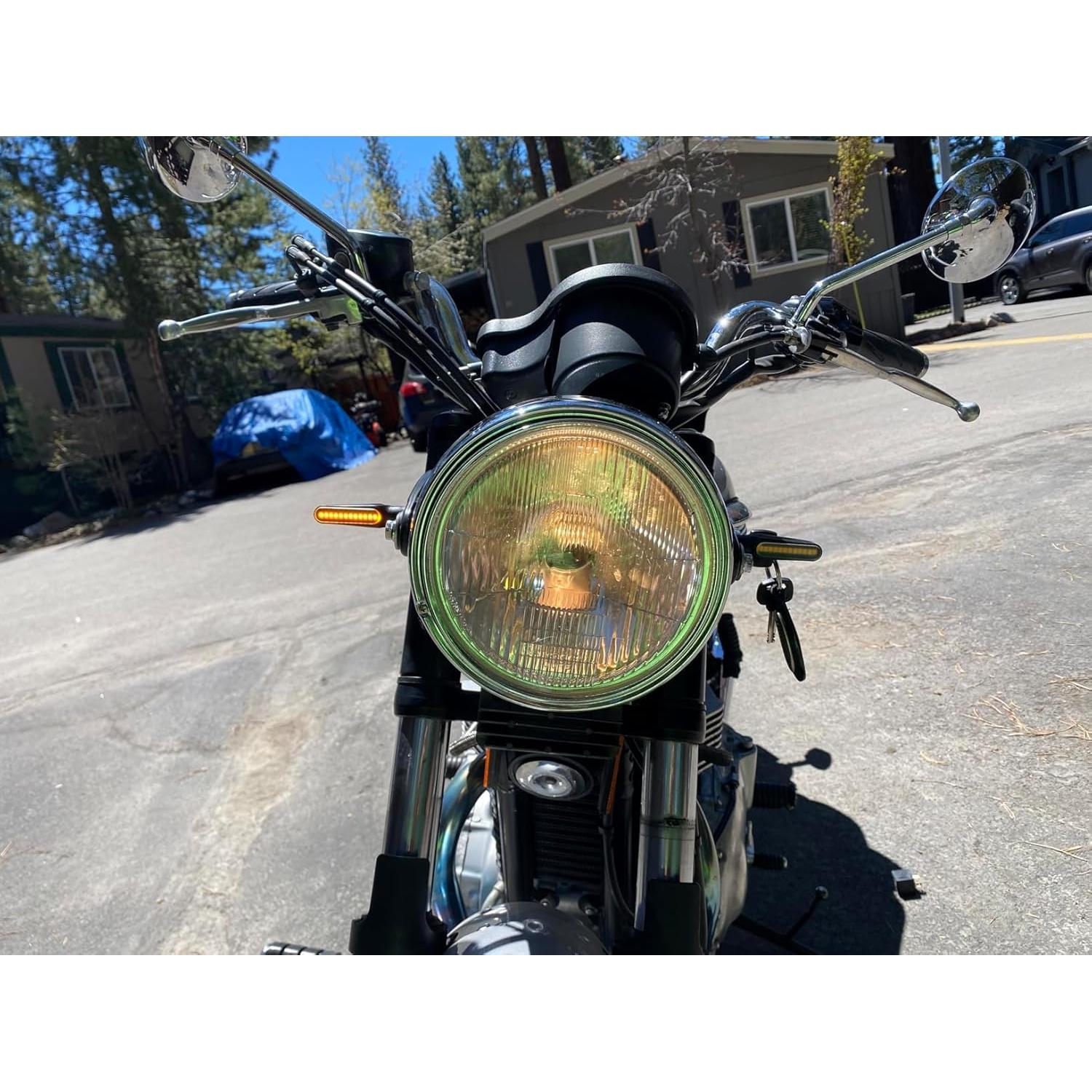 Indicadores de Giro LED Ámbar BlyilyB para Motocicleta - Paquete de 2