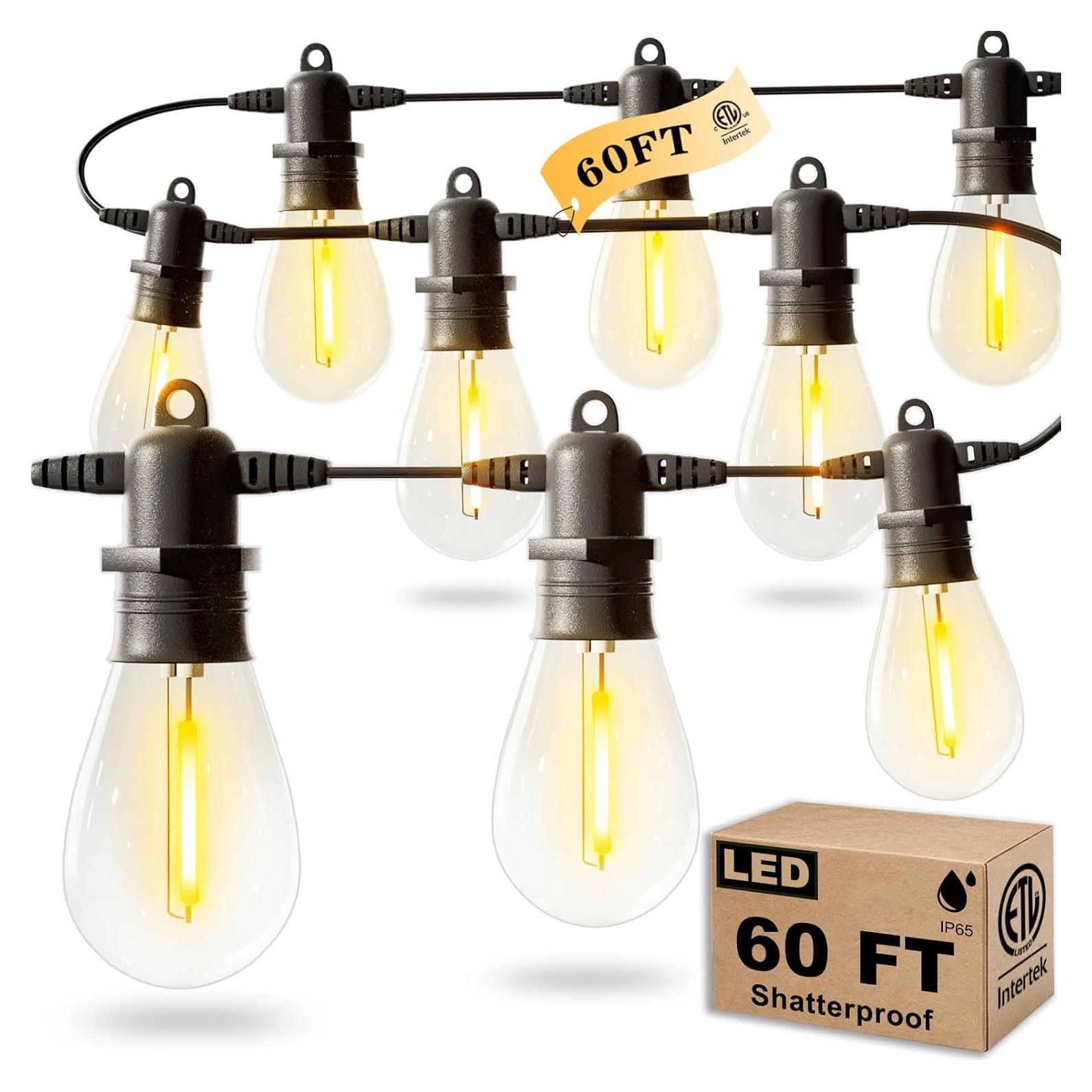 Cadena de Luces LED Jerritte 18.29m 16 Bombillas IP65