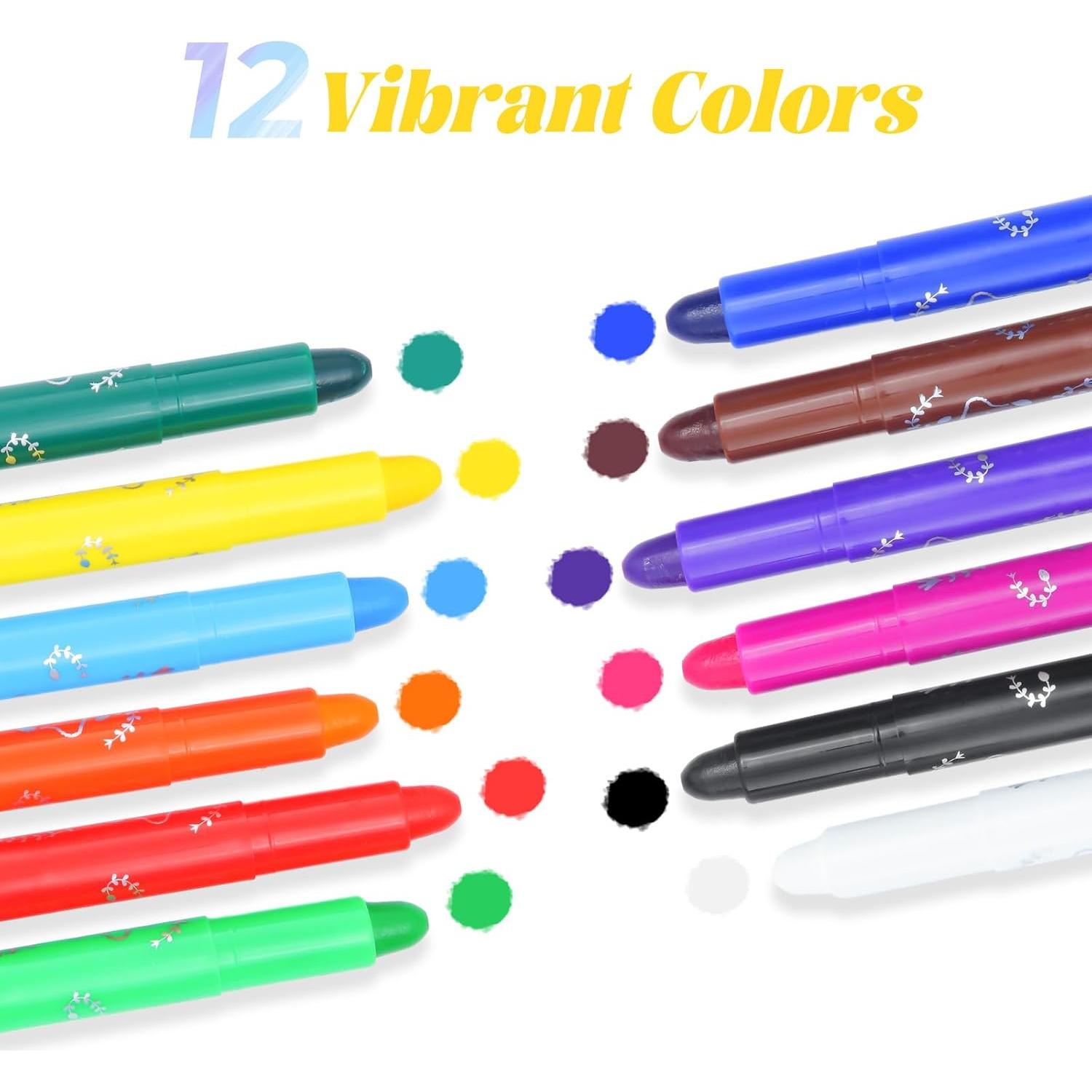 Palitos de Pintura Tempera M&G 12 Colores Lavables para Niños