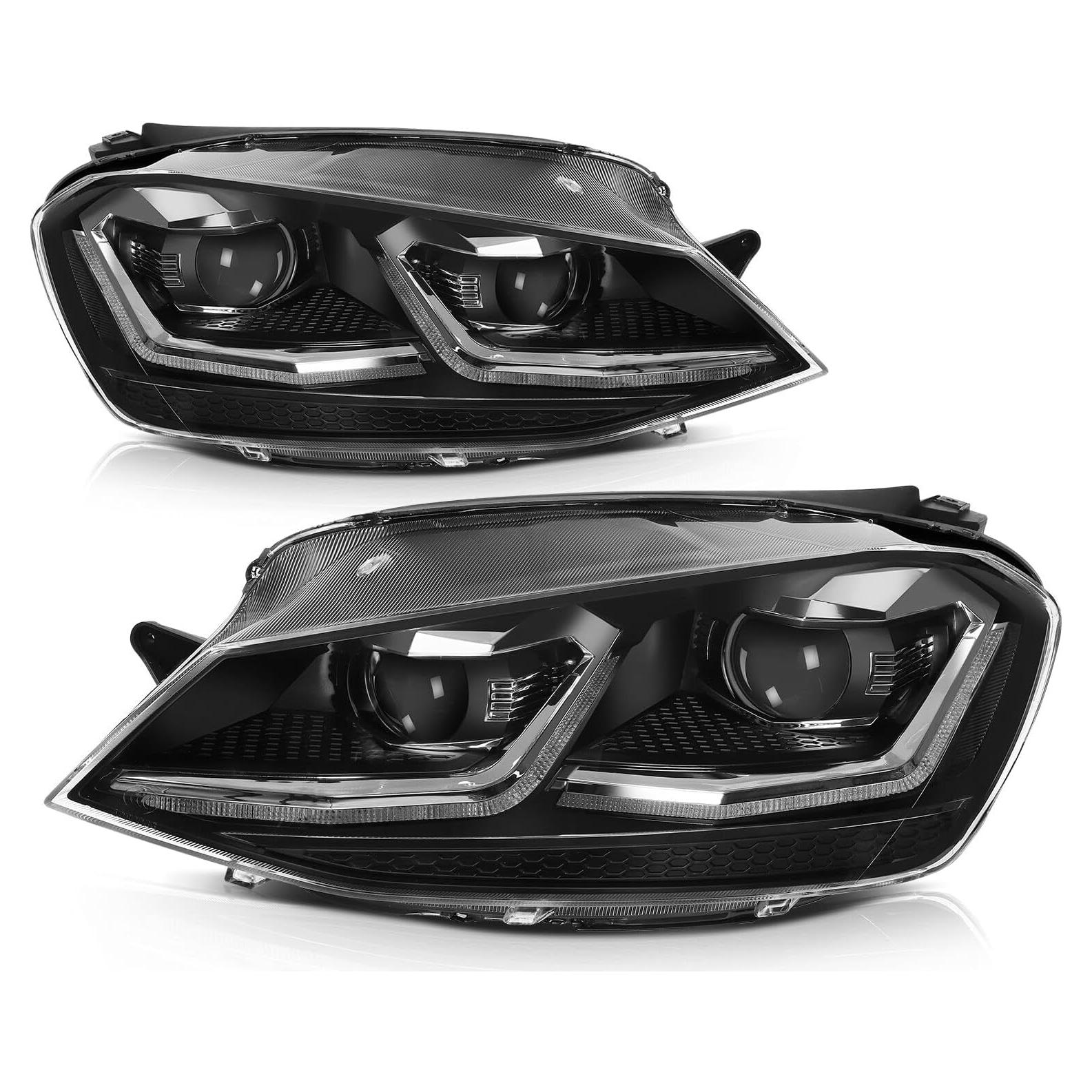 Conjunto de Faros LED LBRST para Golf 2014-2015 Carcasa Negra