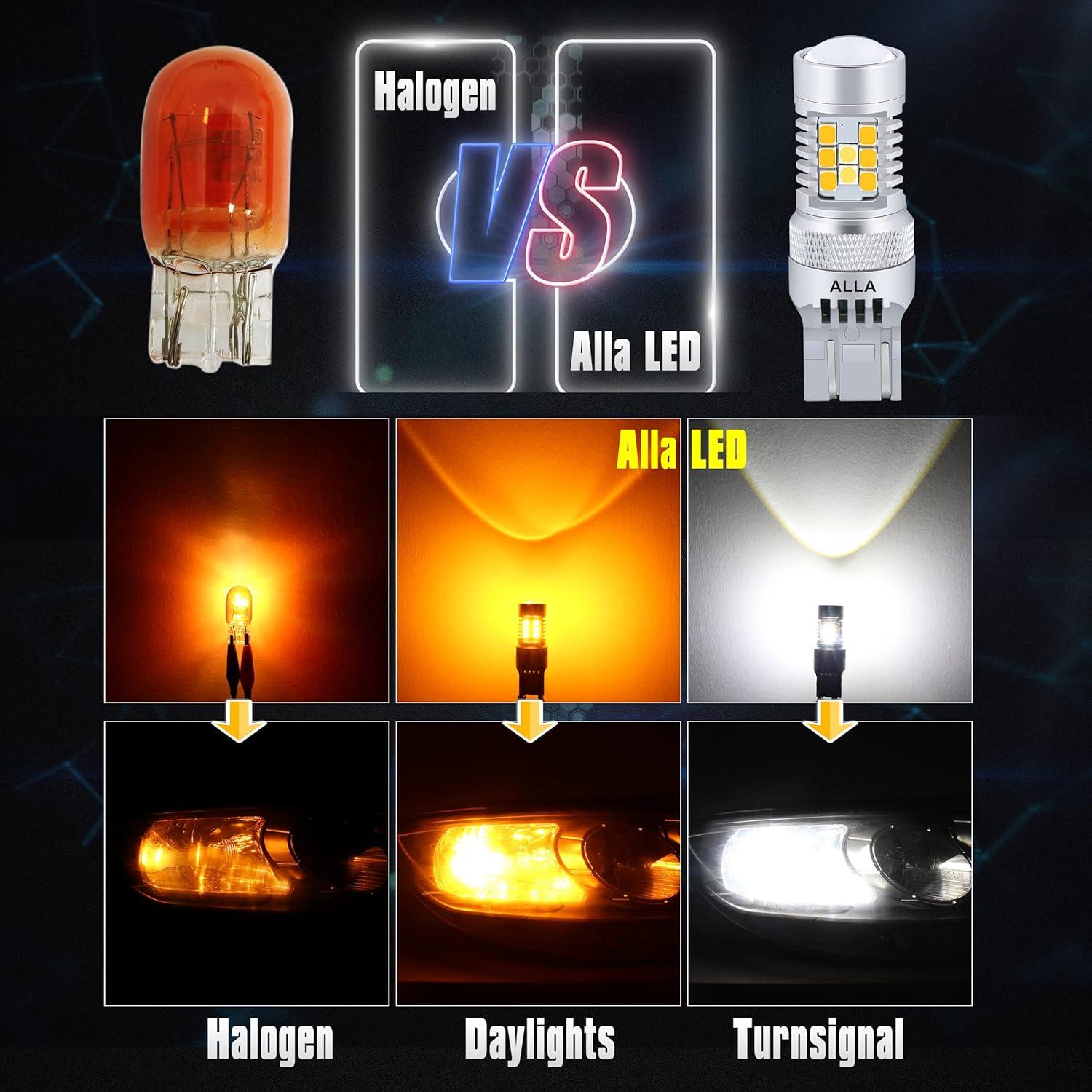 Bombillas LED Switchback T25 3157 3457 Alla 6000K Ámbar