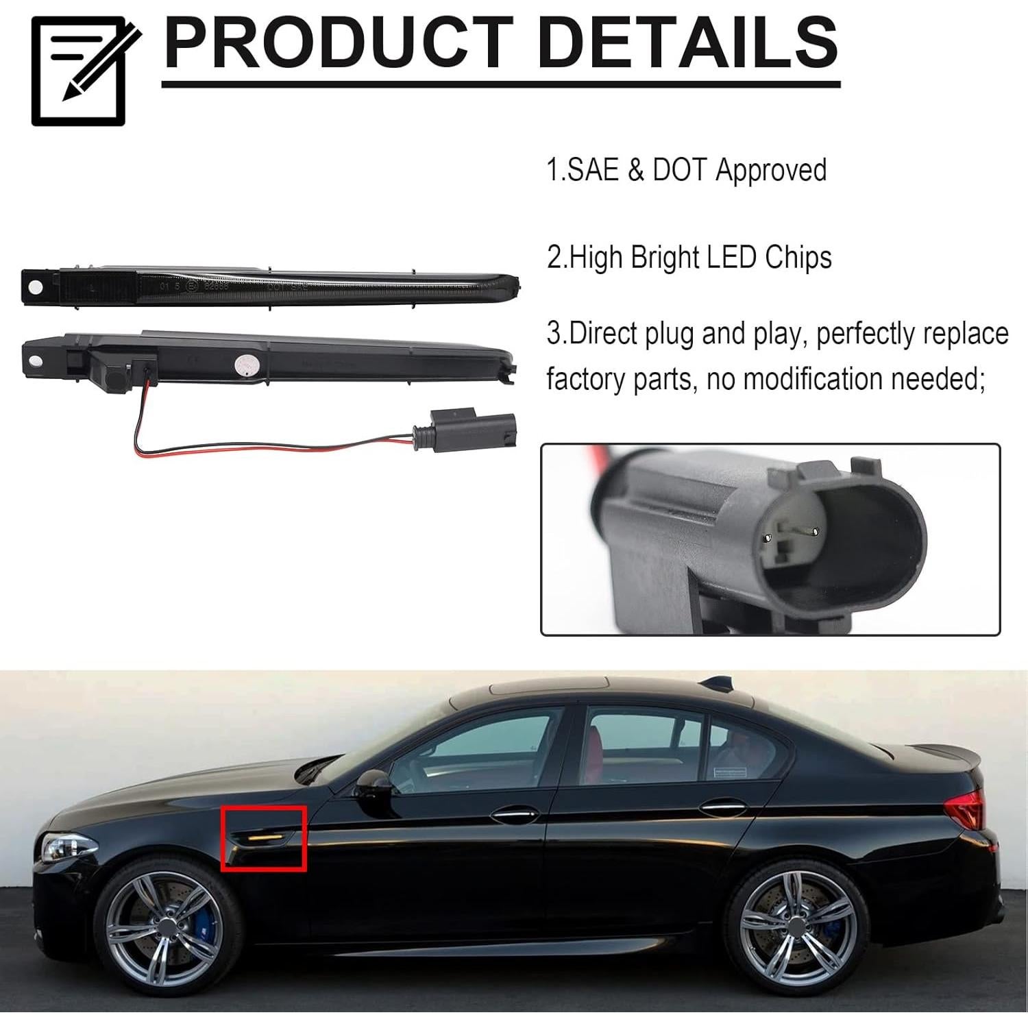 Luces de Señal de Giro LED Secuencial Mynoway F10 M5 2010-2016