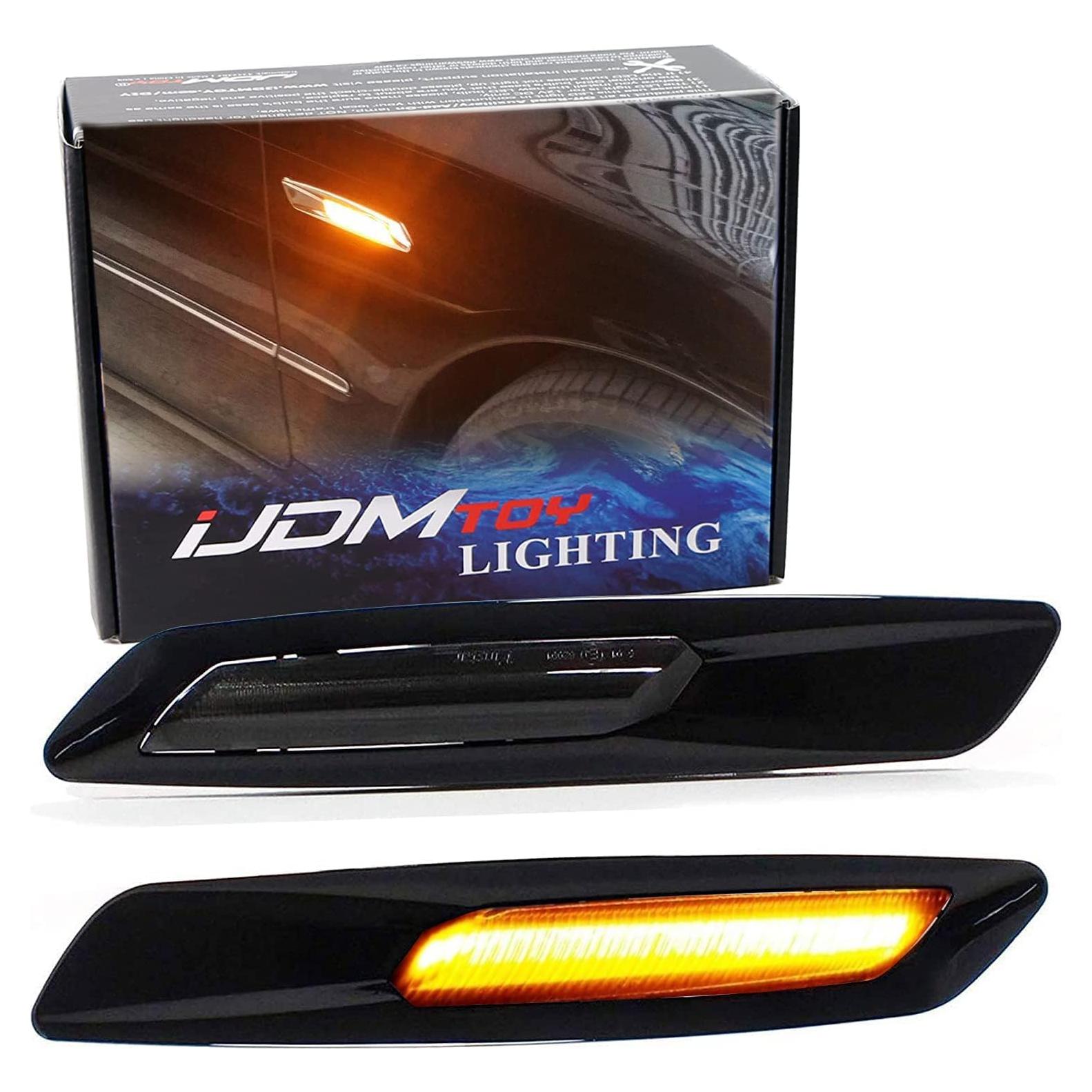 Kit Luz Marcador Lateral LED iJDMTOY Negro para BMW 1 3 5 Series