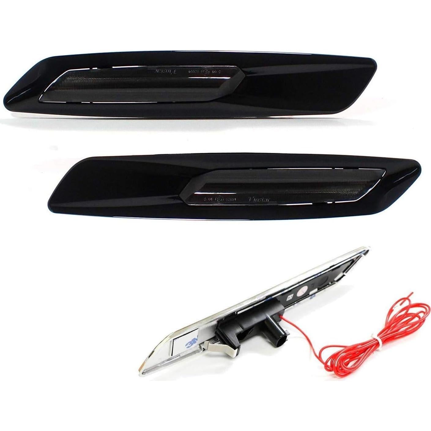 Kit Luz Marcador Lateral LED iJDMTOY Negro para BMW 1 3 5 Series