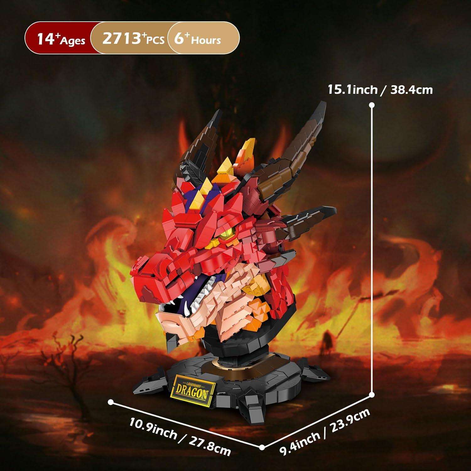 Set de Construcción Dragón de Fuego - 2713 Piezas