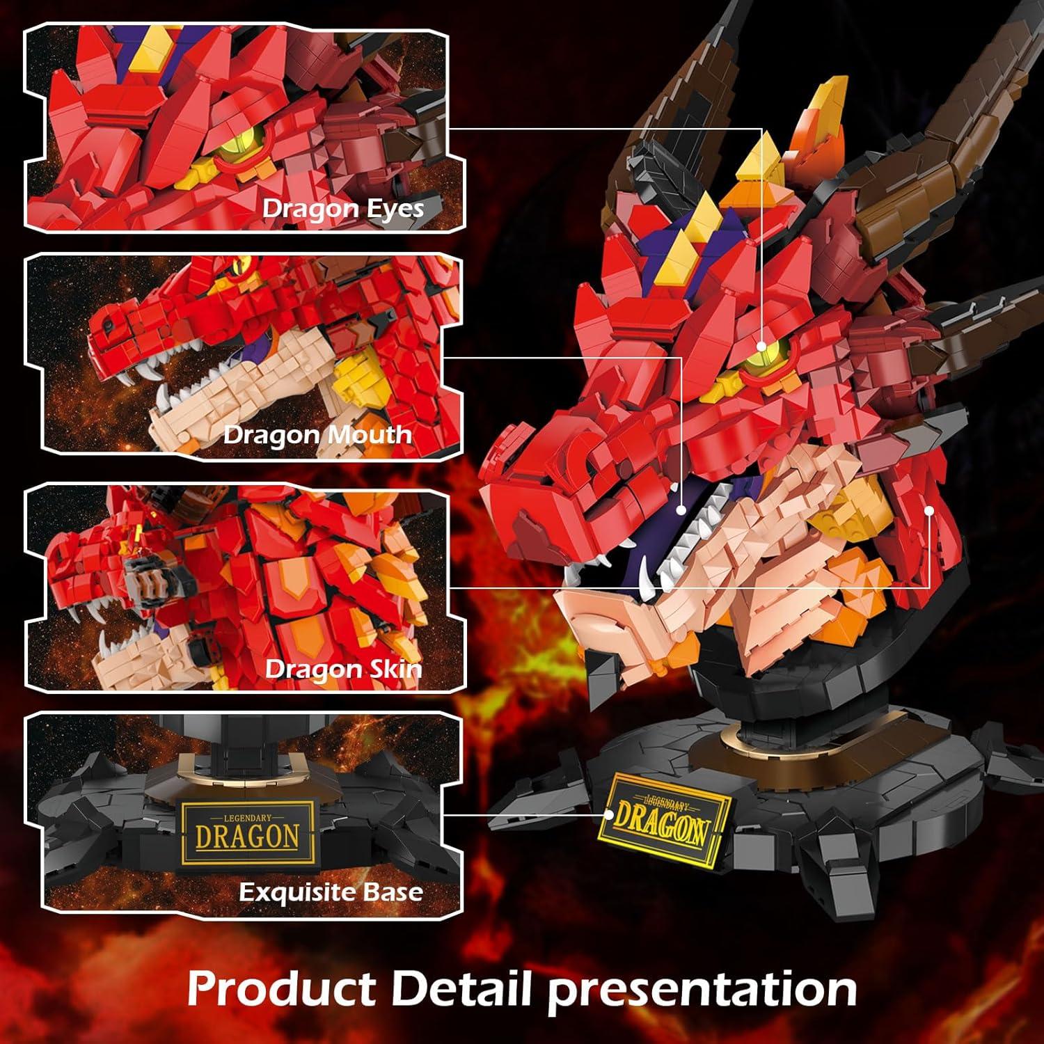 Set de Construcción Dragón de Fuego - 2713 Piezas