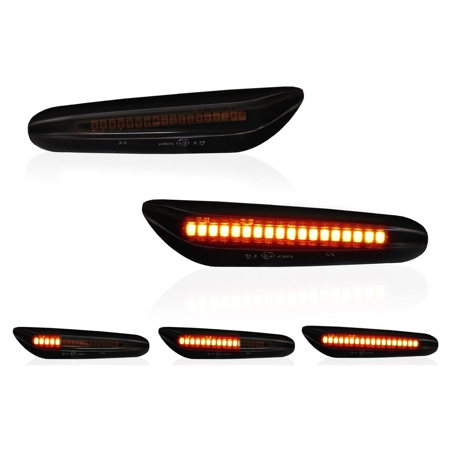 Luces de Marcador Lateral LED DERMOKA Ámbar Secuencial 2pcs