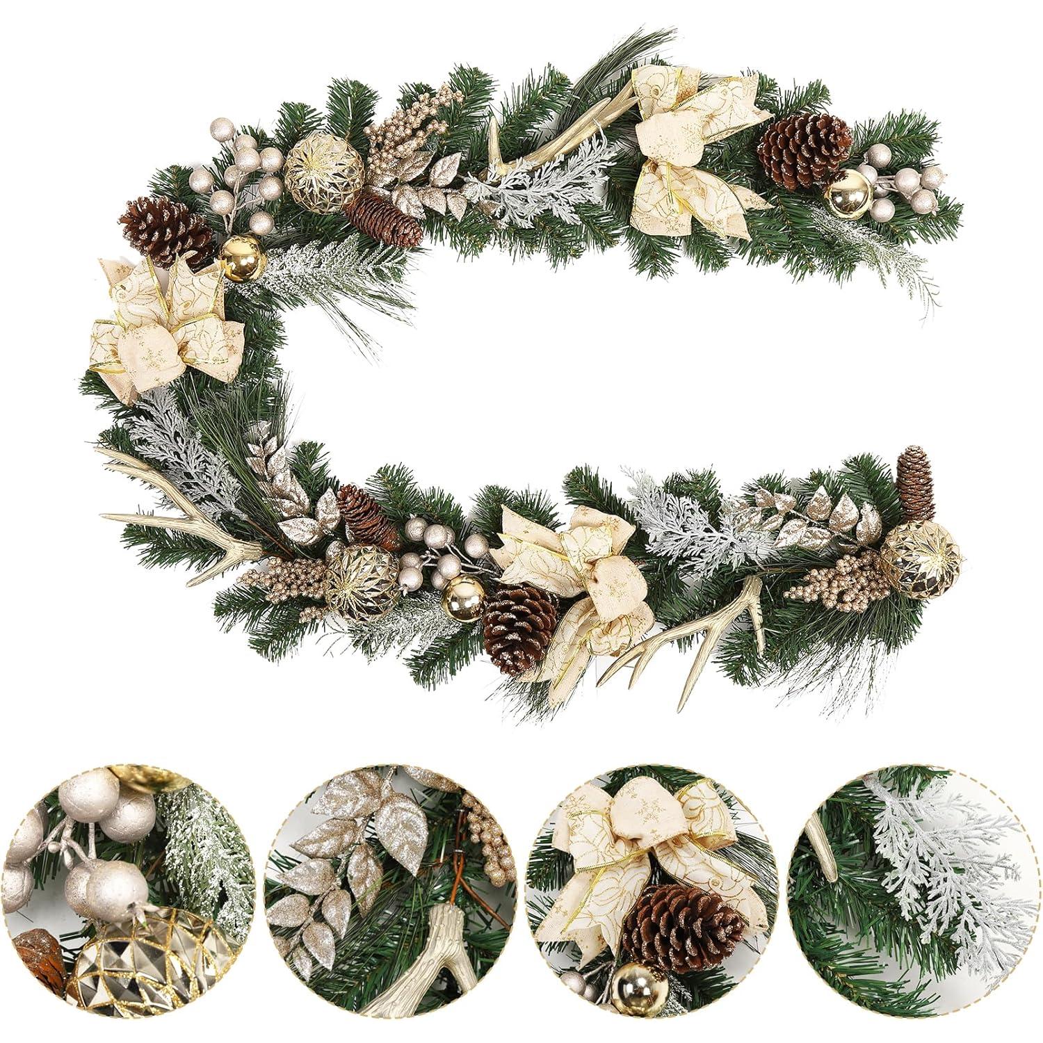 Guirnalda Navideña Preiluminada GarveeHome 182 cm 20 Luces LED