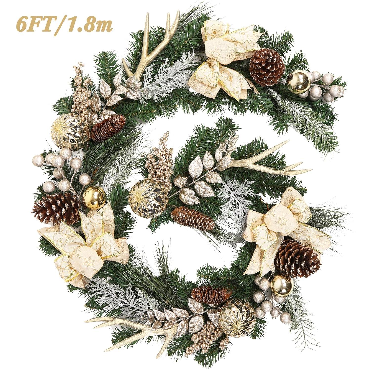 Guirnalda Navideña Preiluminada GarveeHome 182 cm 20 Luces LED