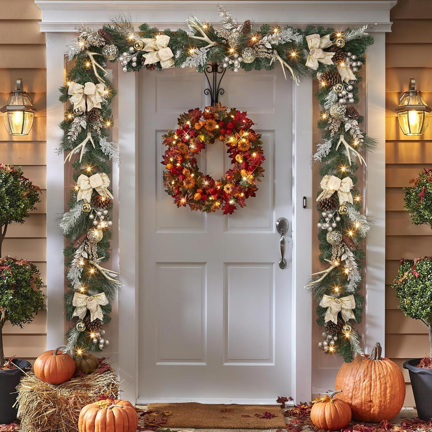 Guirnalda Navideña Preiluminada GarveeHome 182 cm 20 Luces LED