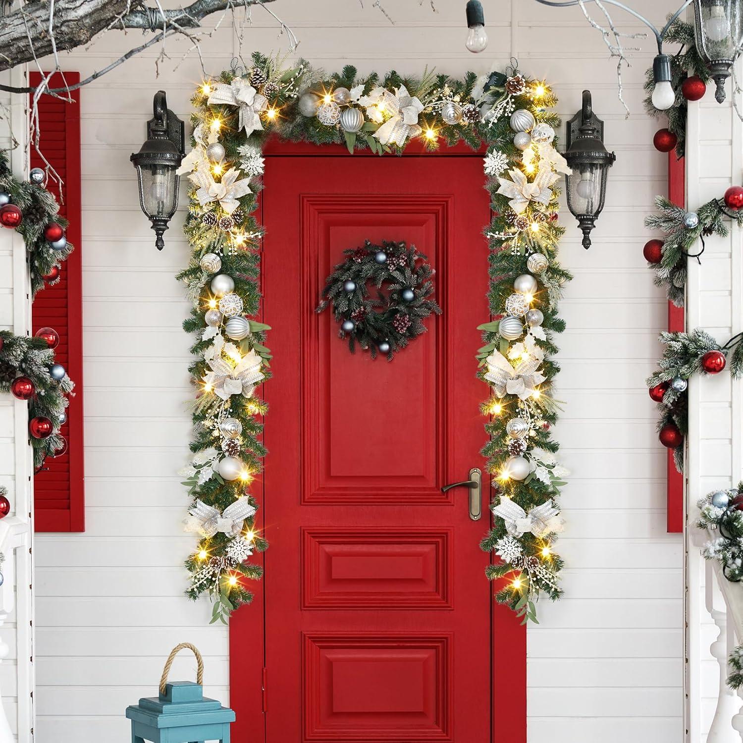 Guirnalda de Navidad GarveeHome 182 cm 20 LED Plata