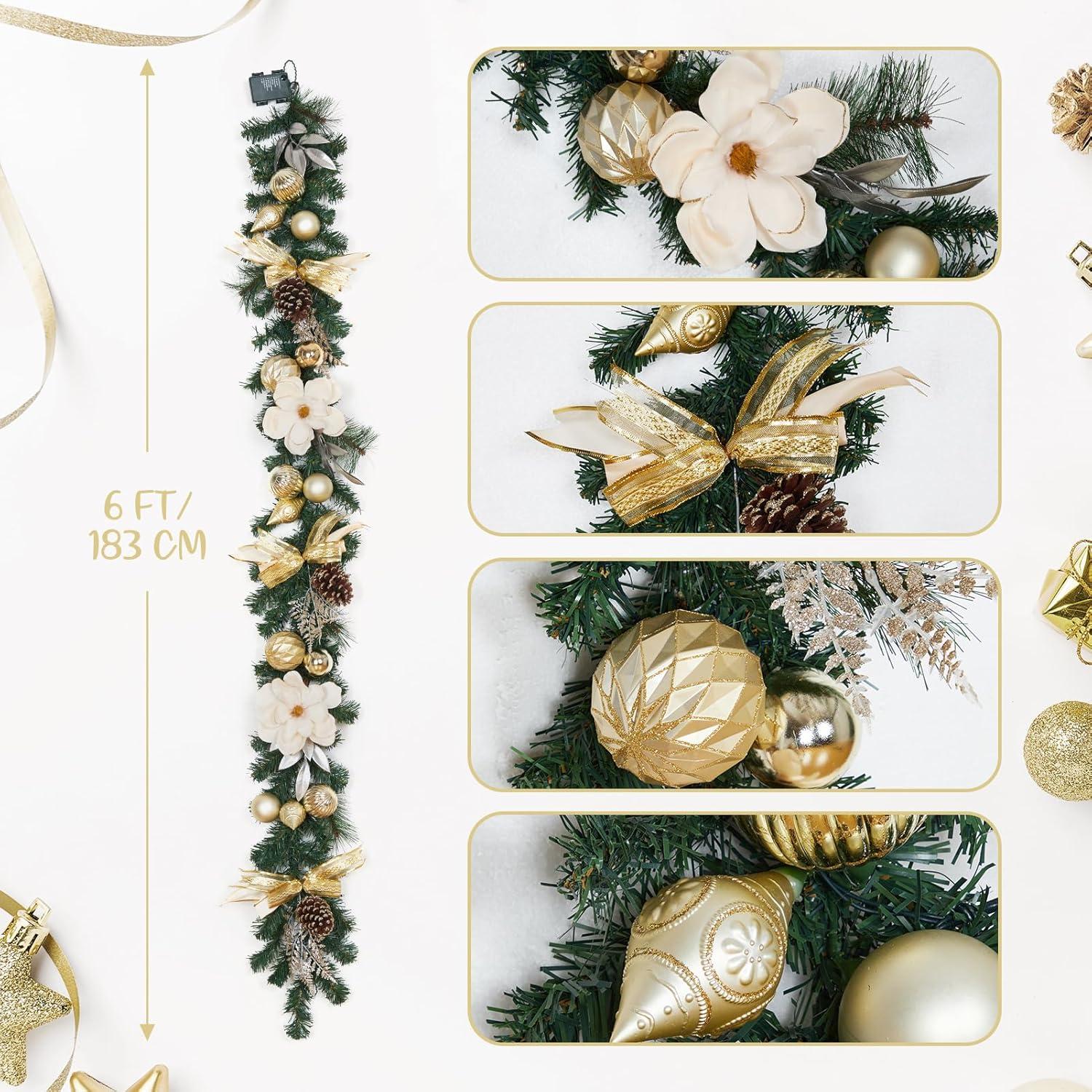 Guirnalda Navideña Iluminada GarveeHome 182 cm 20 Luces LED