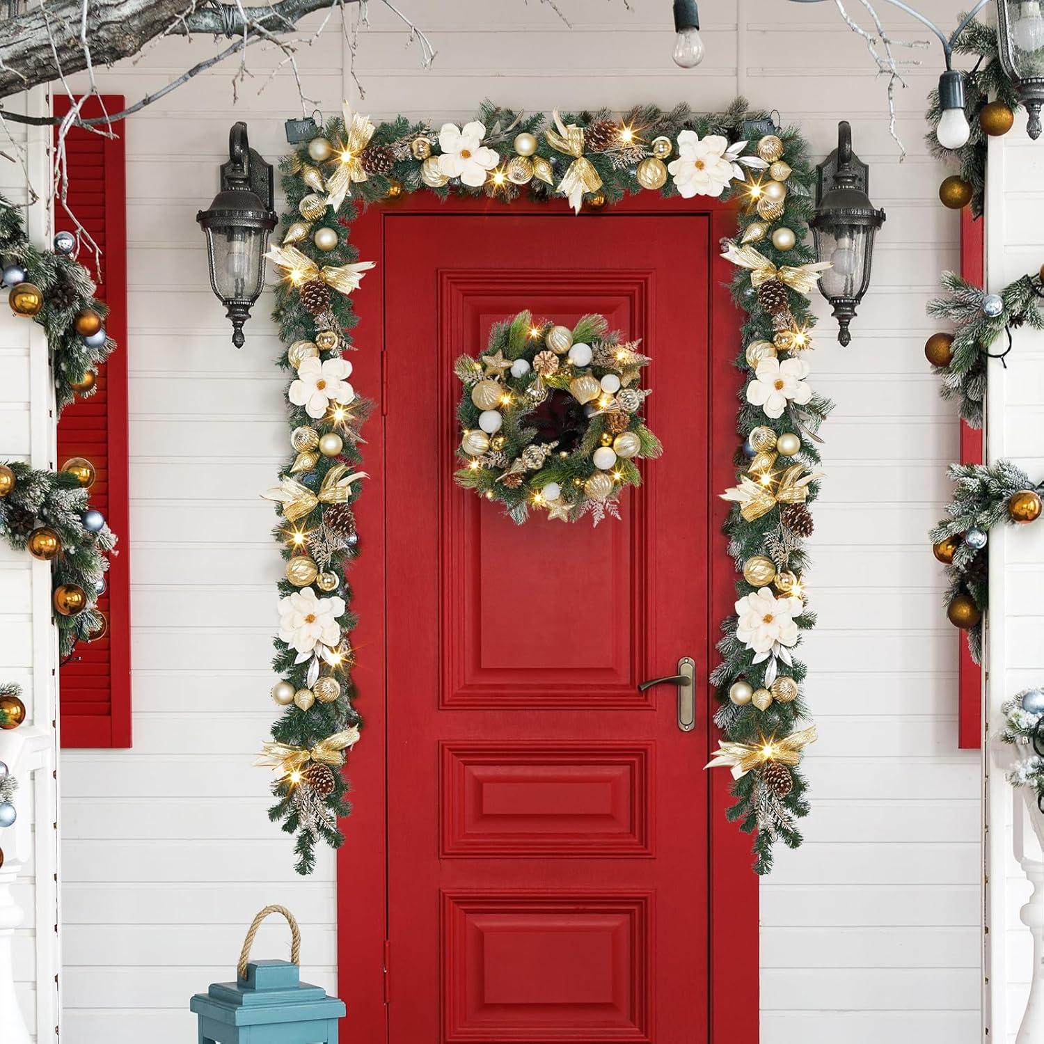 Guirnalda Navideña Iluminada GarveeHome 182 cm 20 Luces LED