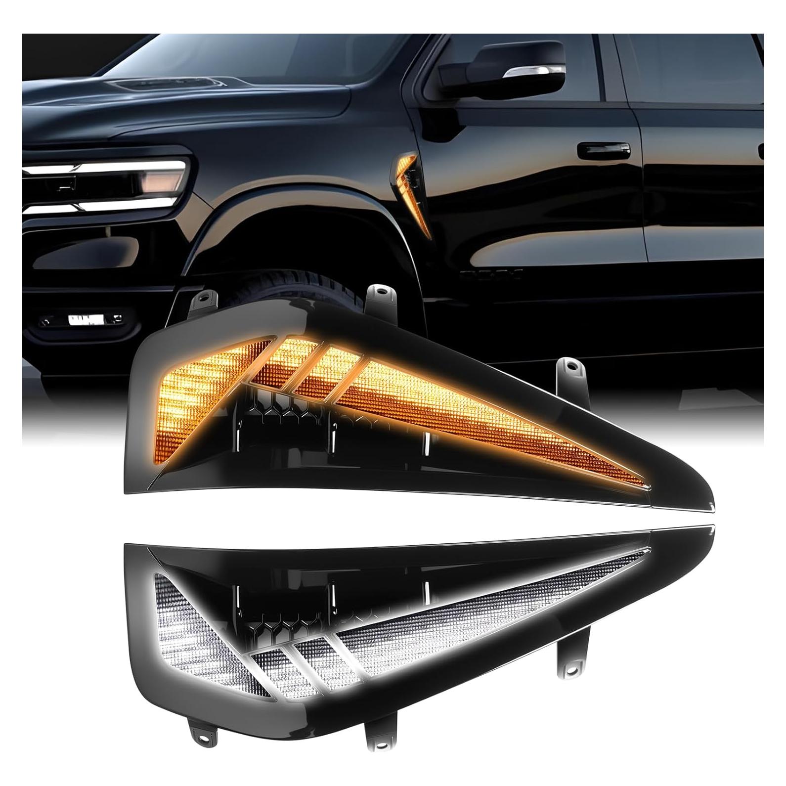 Luz de Marcador Lateral LED Wpeifc para Dodge Ram 1500 TRX 2021-2024