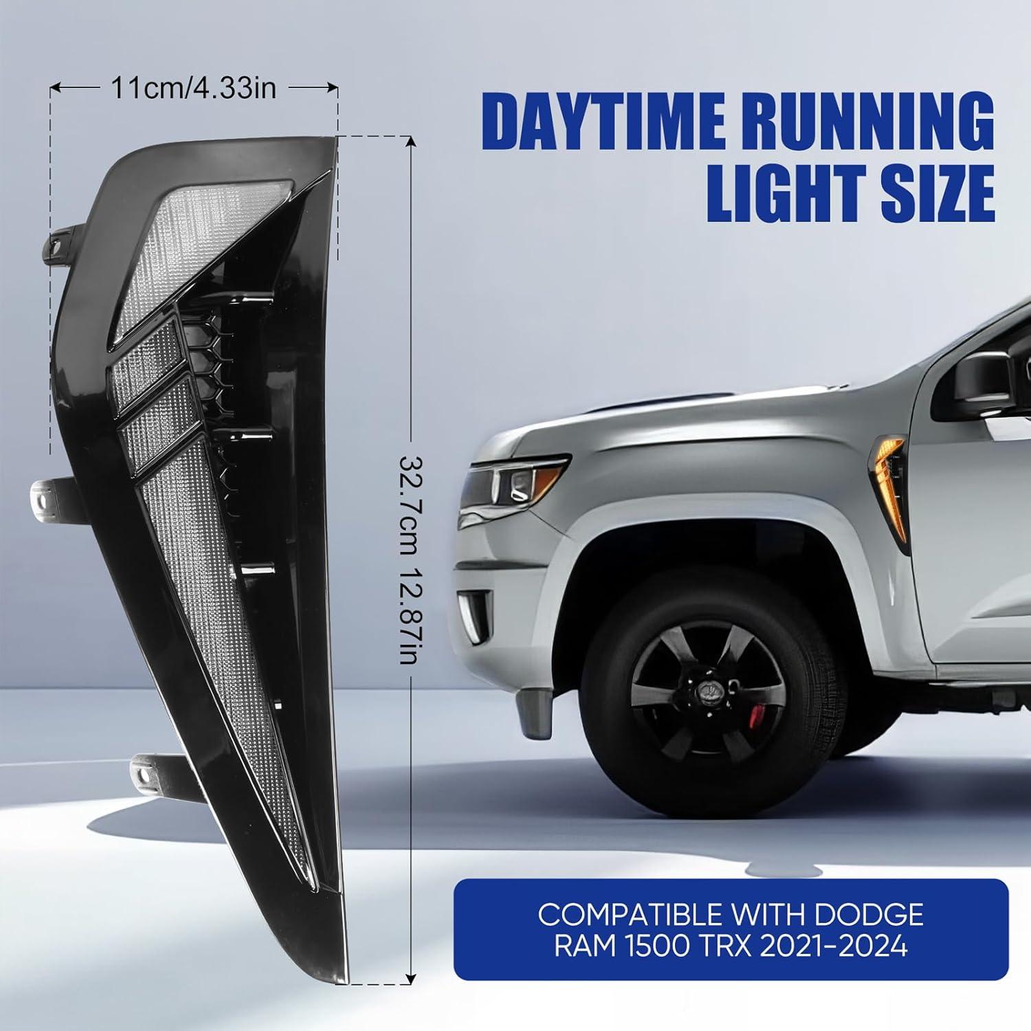 Luz de Marcador Lateral LED Wpeifc para Dodge Ram 1500 TRX 2021-2024