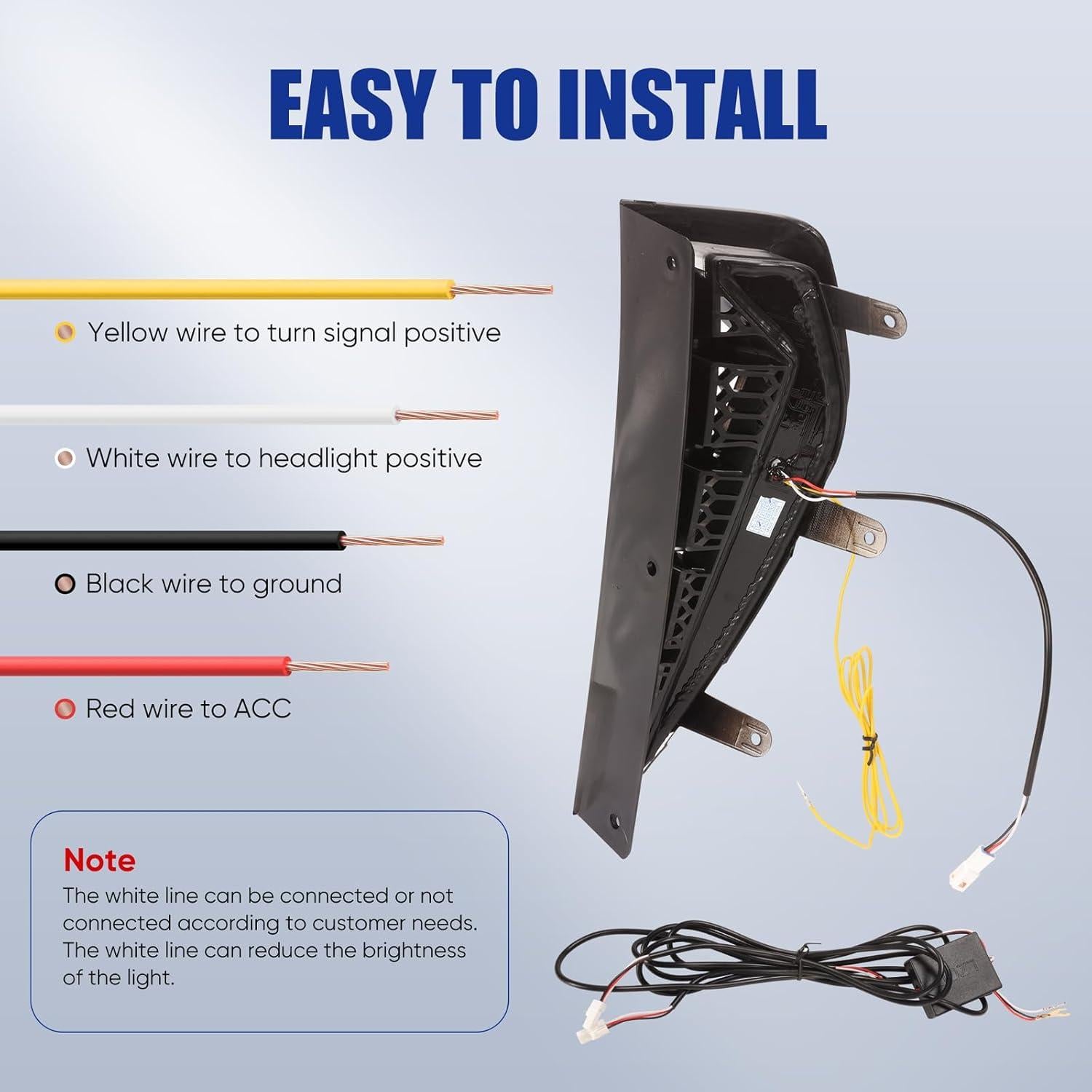 Luz de Marcador Lateral LED Wpeifc para Dodge Ram 1500 TRX 2021-2024