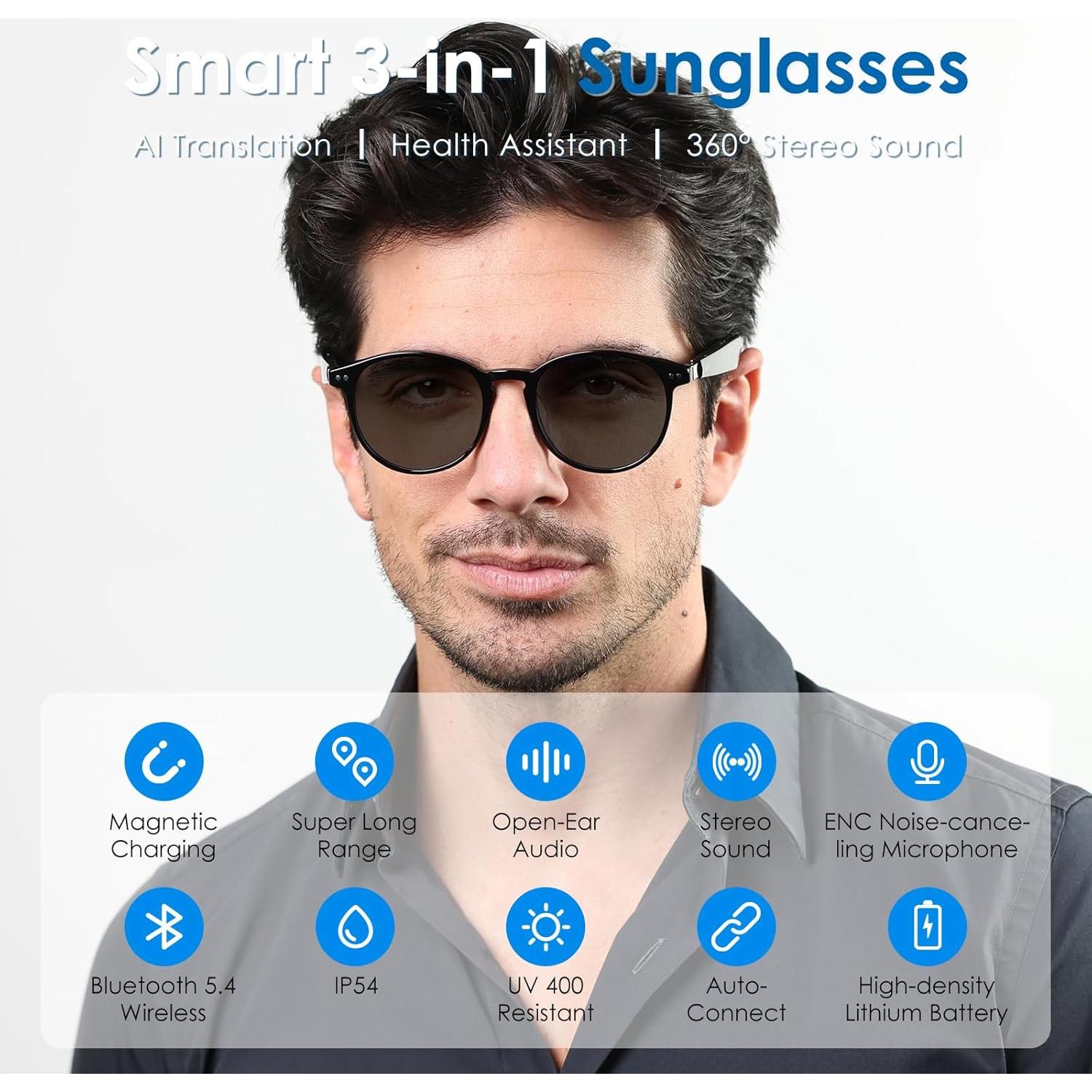 Gafas Inteligentes GetD Fotocromáticas Bluetooth 5.4