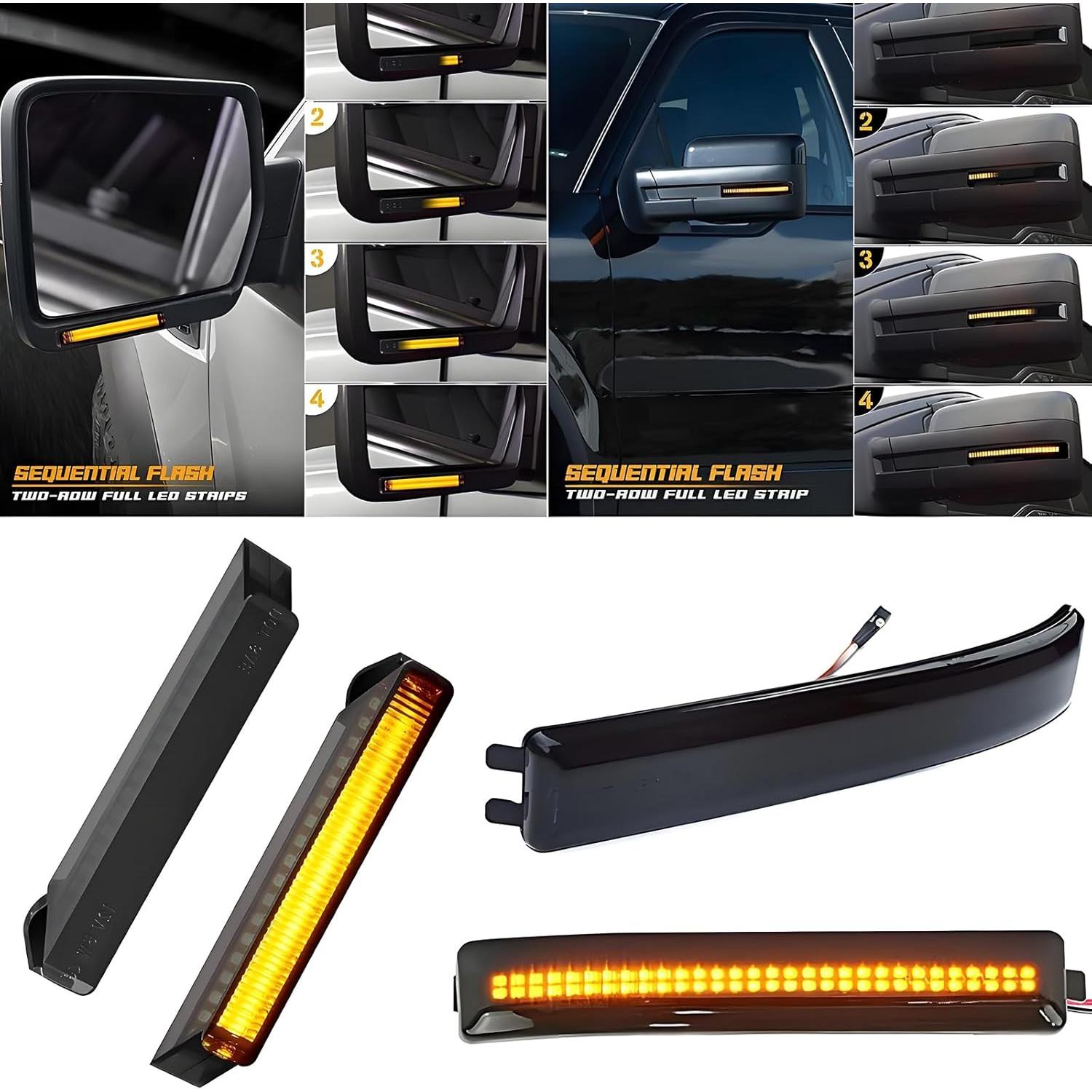 Luces de señal LED secuenciales Reinko para Ford F-150/Raptor 4Pcs
