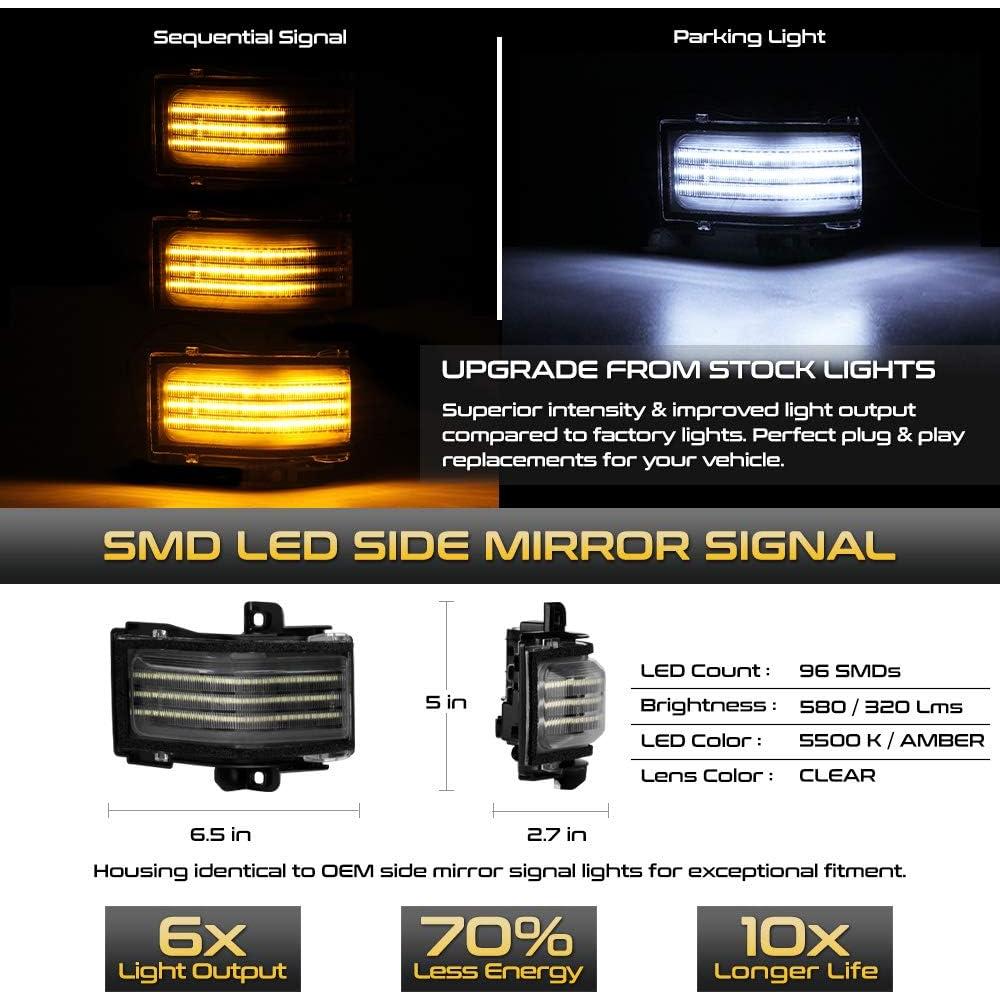 Luz de indicador de espejo lateral VIPMOTOZ para Ford F-Series 2017-2022