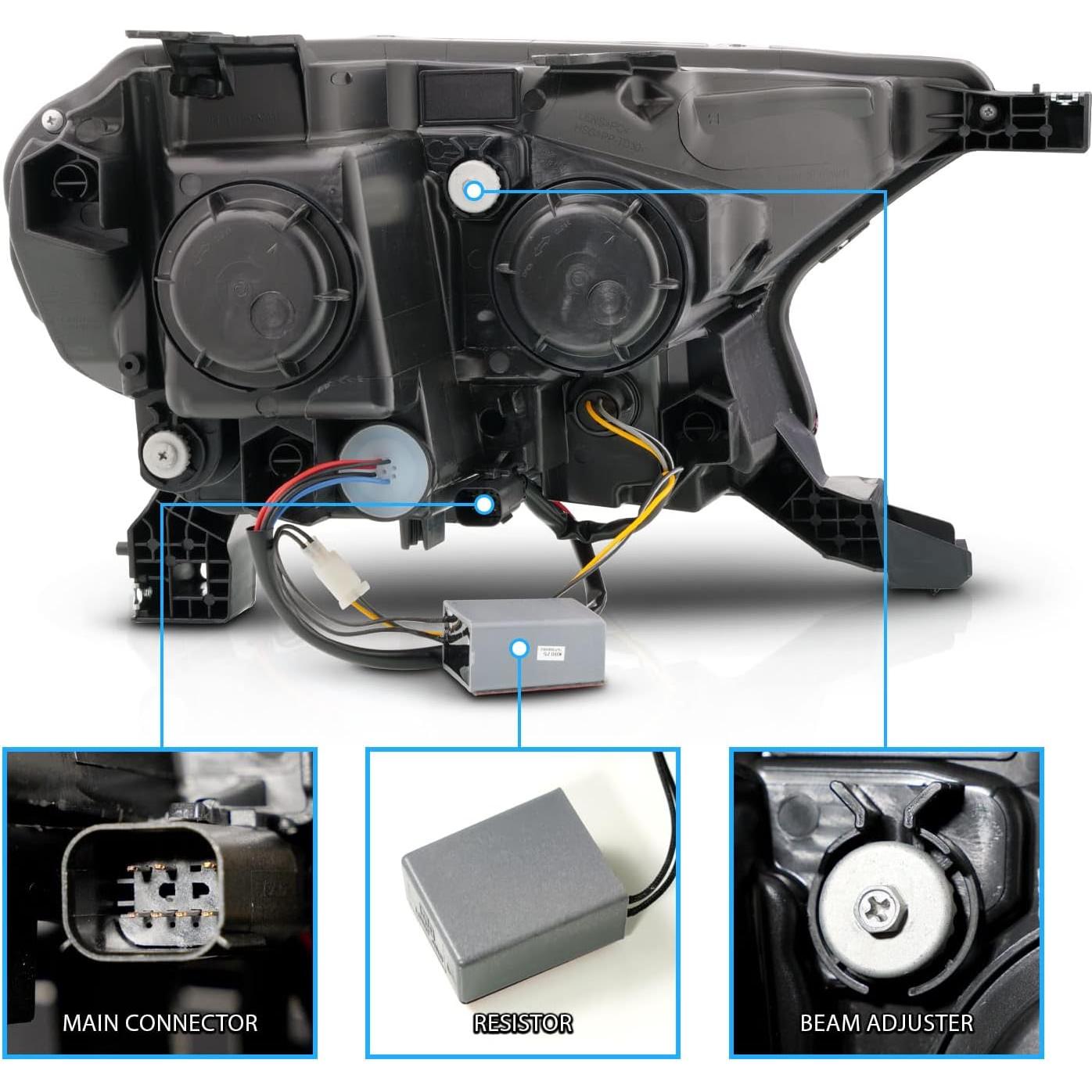 Faros LED Secuenciales AmeriLite para Ford Ranger 2019-2022