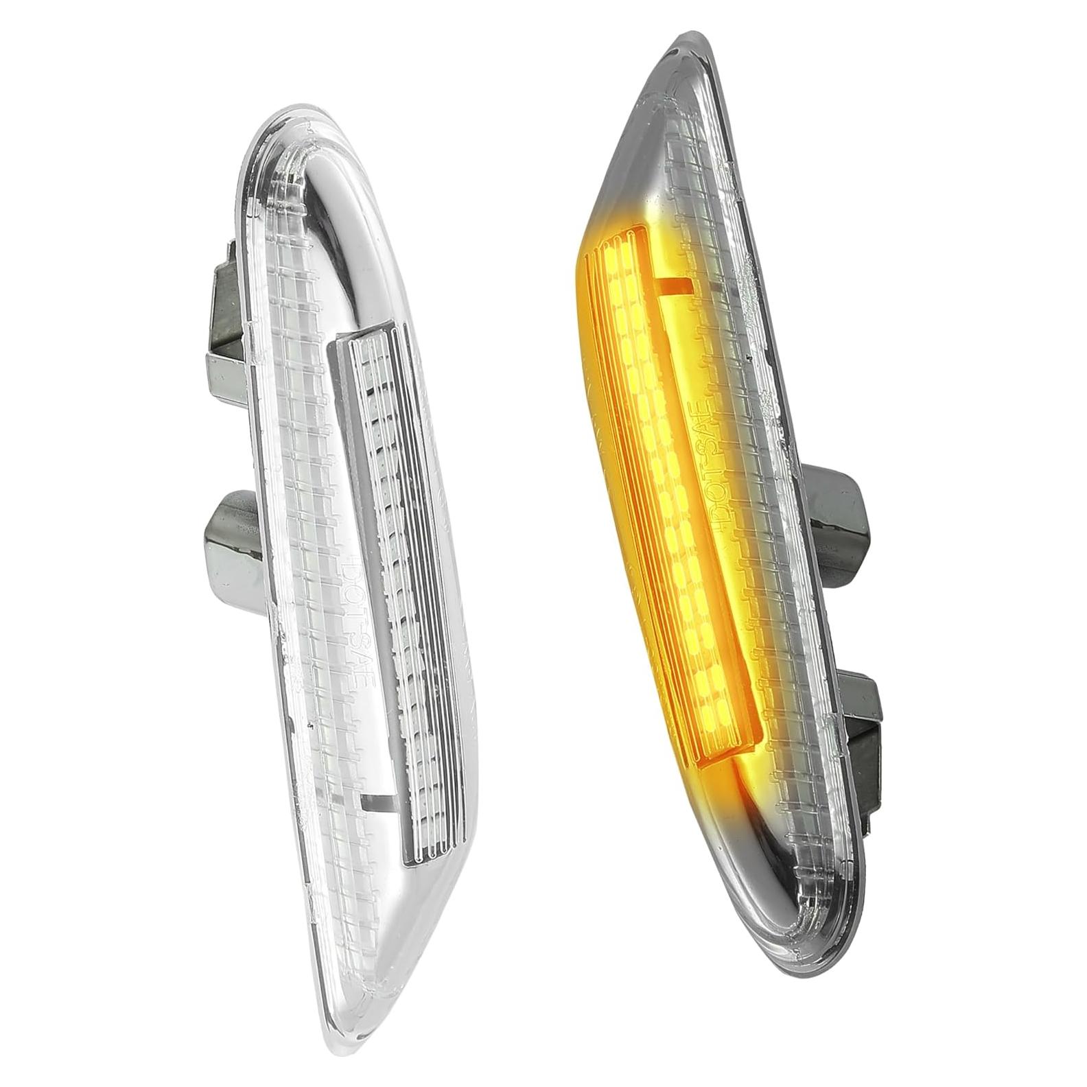 Luces de señal de giro lateral LED A ABSOPRO para BMW 530i 2004-2007 (Juego de 2)