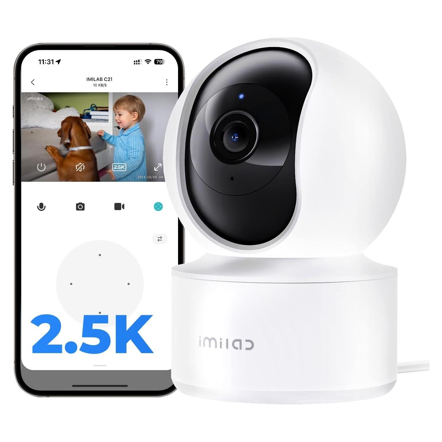 Cámara de Seguridad IMILAB C21 2.5K, 360° Interior WiFi