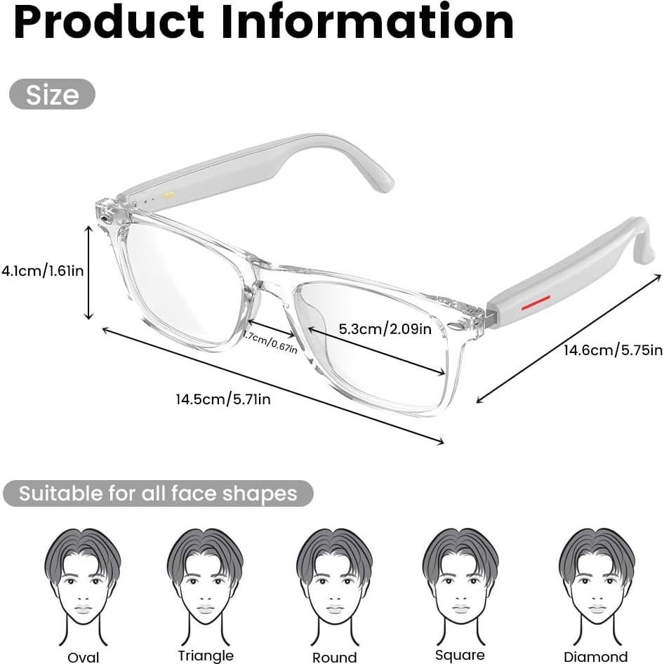 Gafas Bluetooth Inteligentes Yeabomy Control Táctil UV