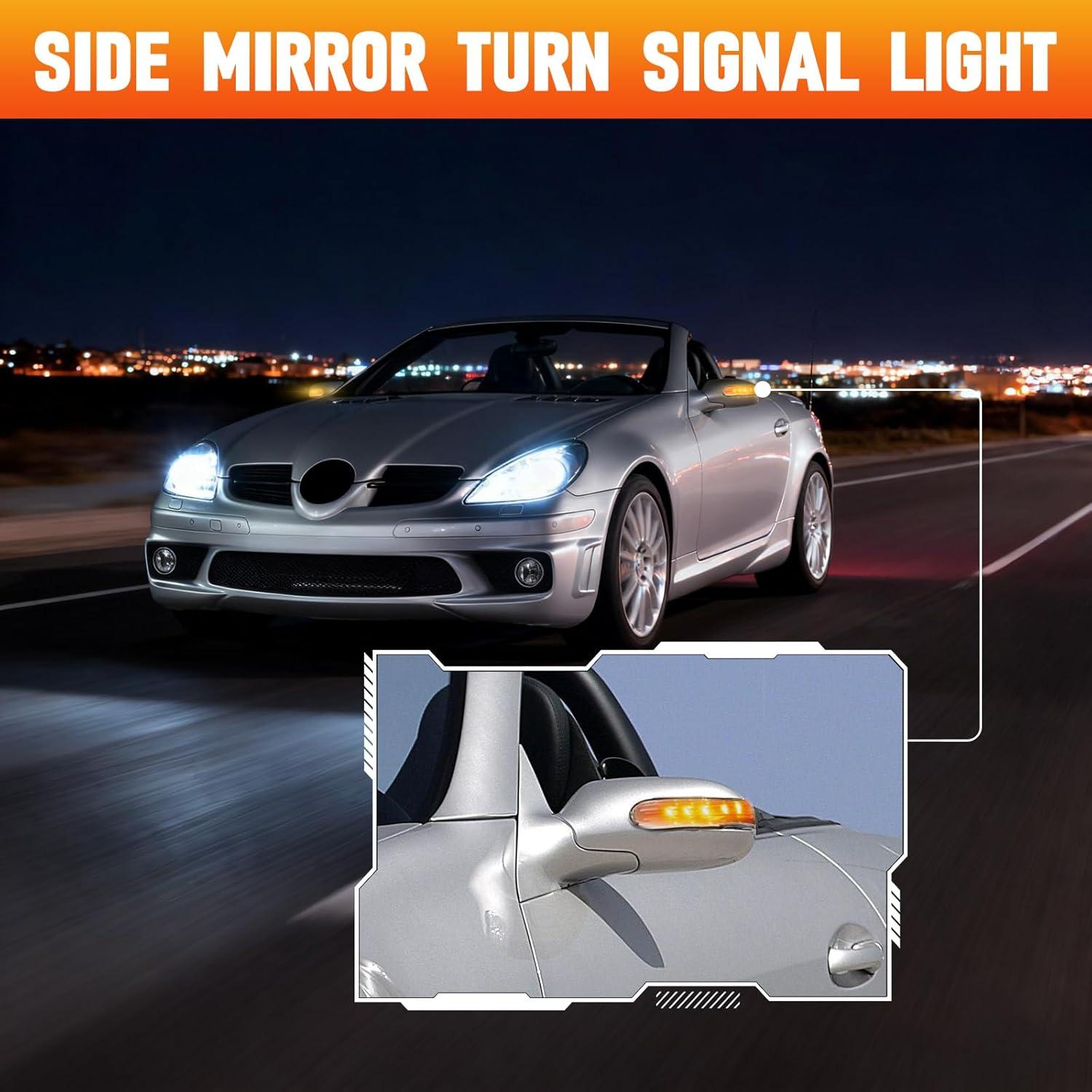 Luz de señal de giro LED ámbar RAGBUSCLE para Mercedes 2003-2008