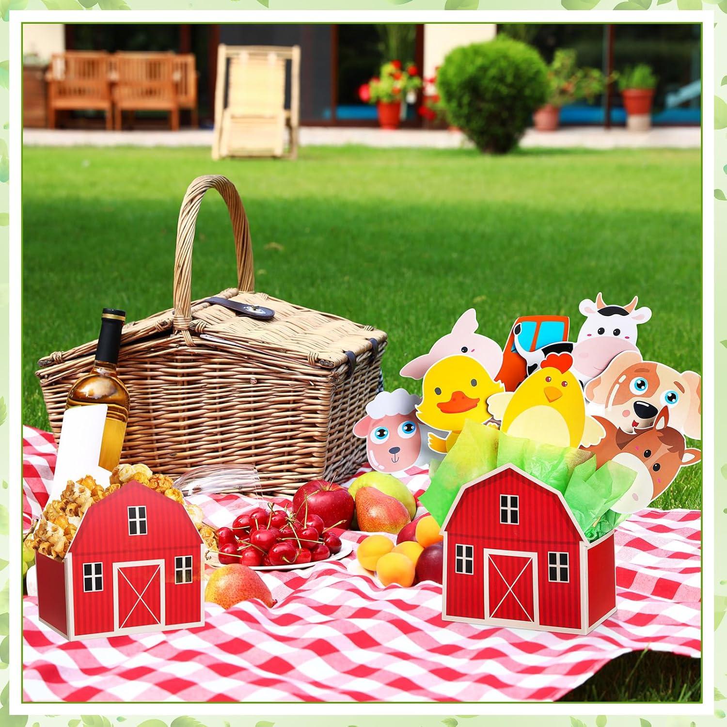 6 Sets Decoraciones Fiesta Animales Granja Seenelling