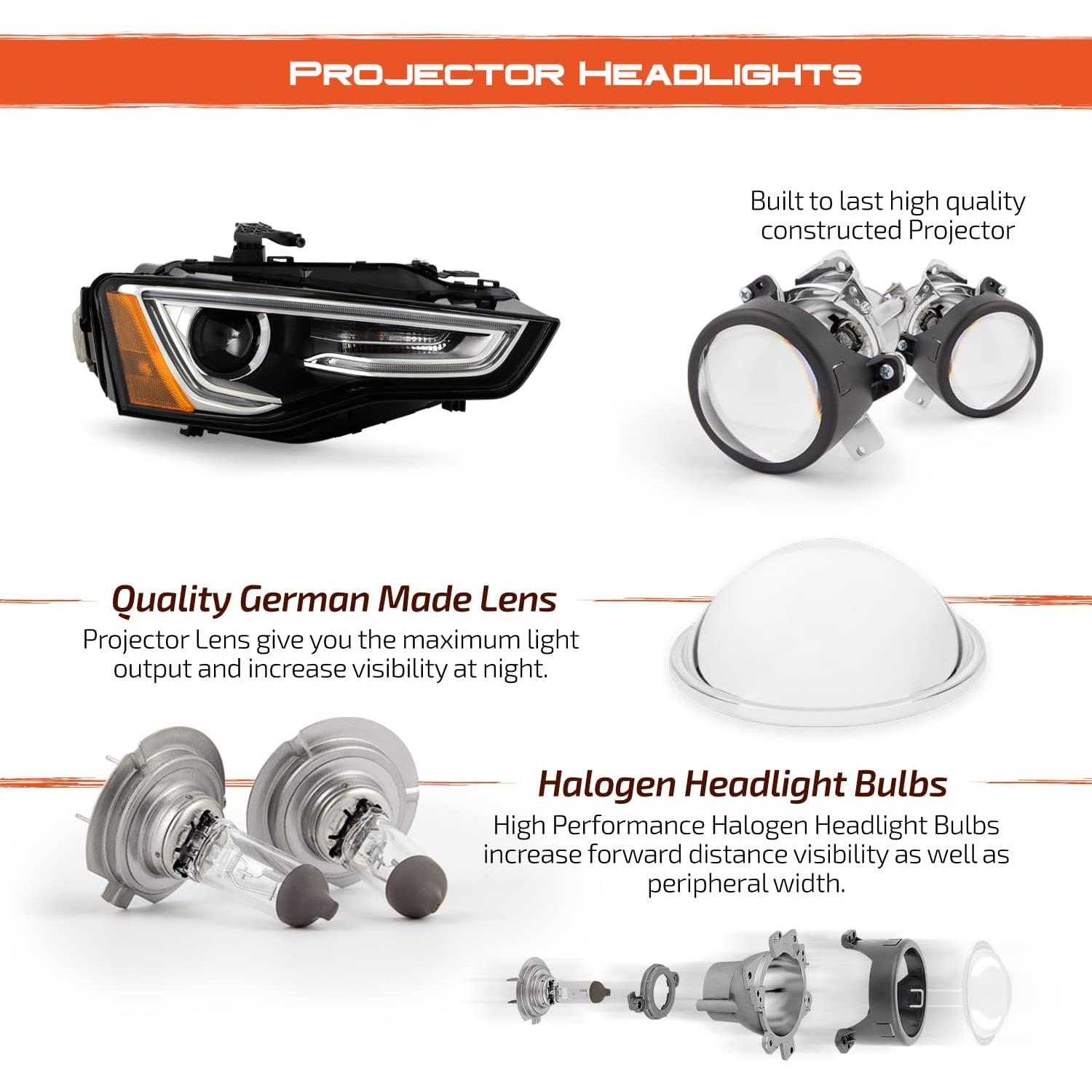 Faro Proyector AKKON Lado Pasajero Audi A5 2013-2017 HID