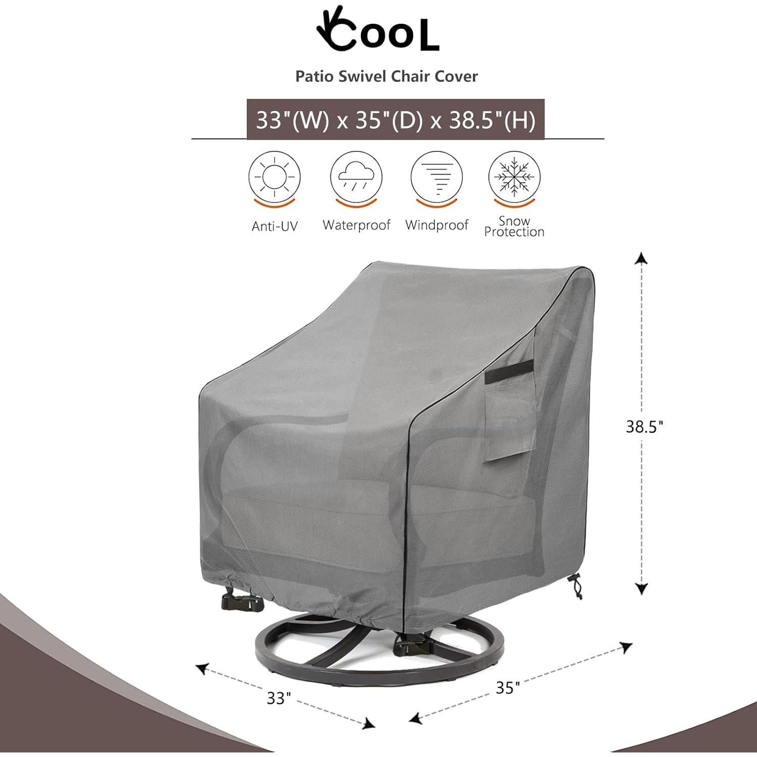 Cubierta de Silla Giratoria okcool 2 Paquete Impermeable