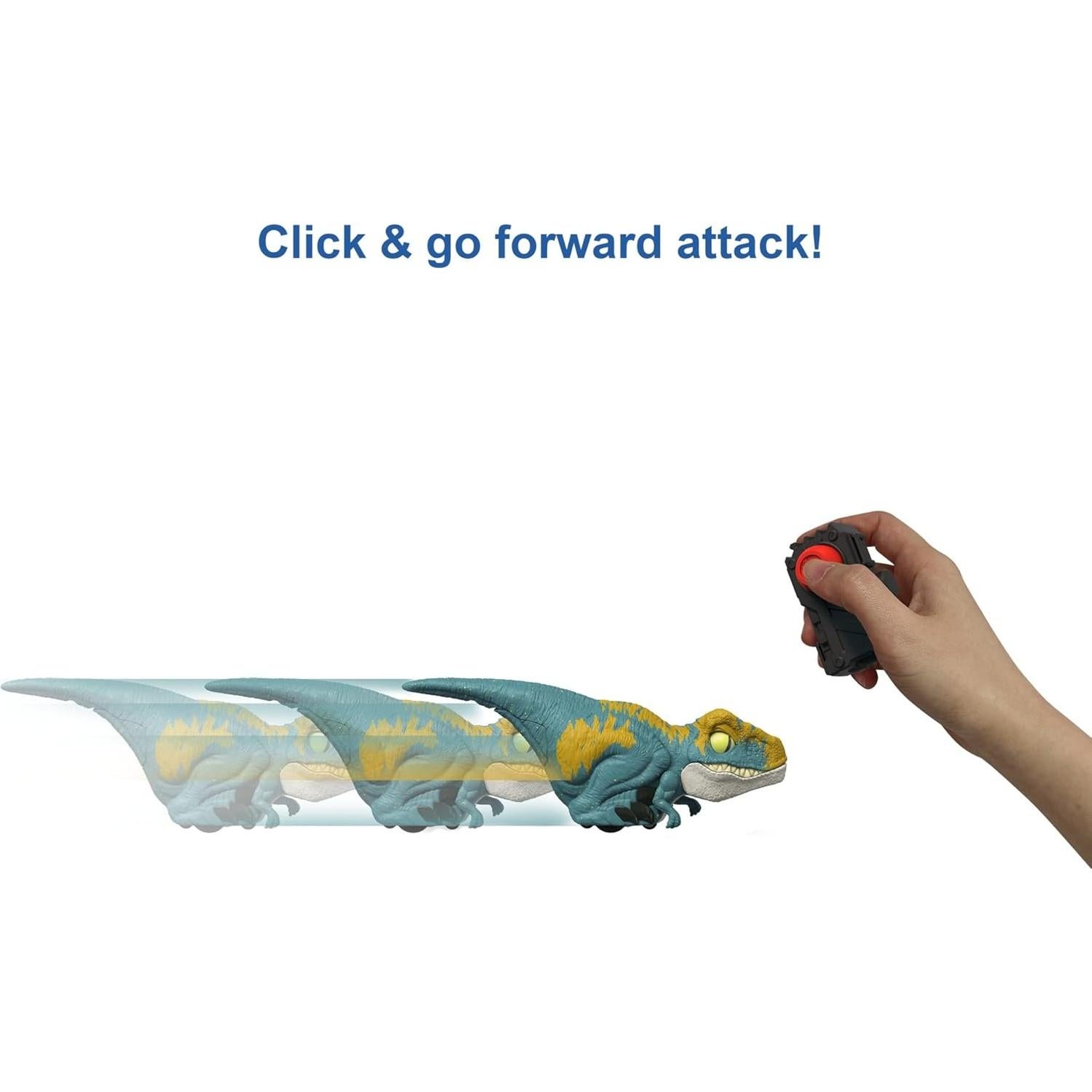 Juguete Dinosaurio Mattel Velociraptor Blue 15 cm con Sonido