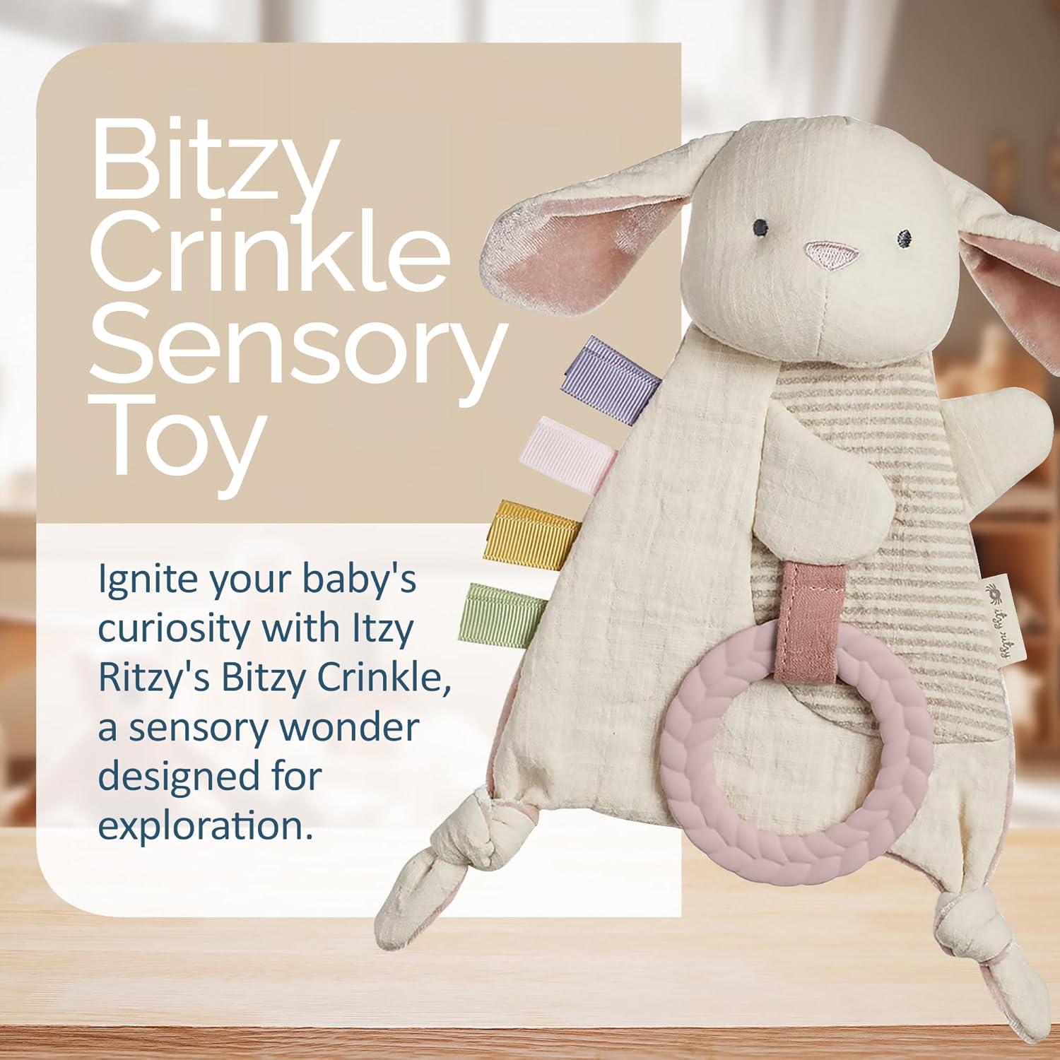 Juguete Sensorial Crinkle Conejo Itzy Ritzy para Bebés