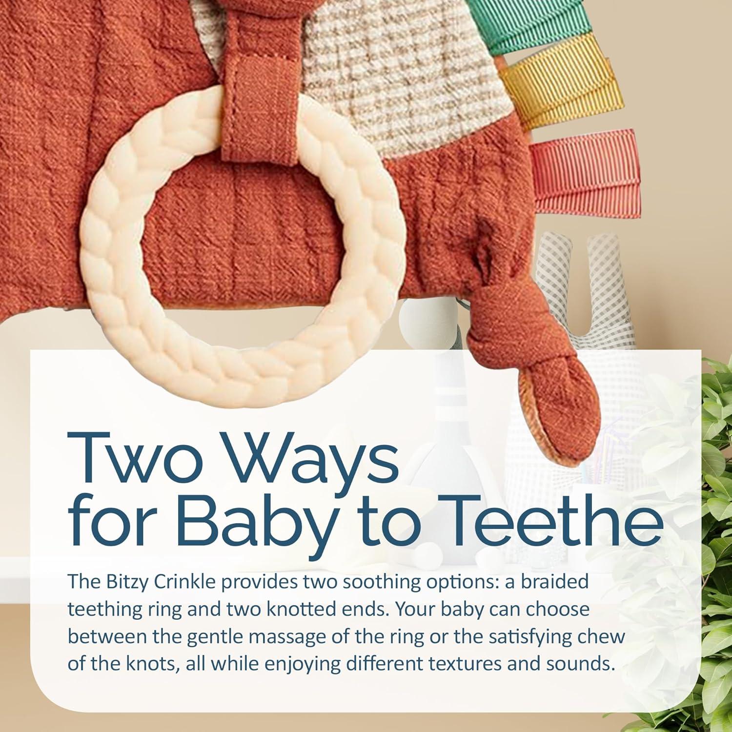 Juguete Sensorial Itzy Ritzy Zorro Crinkle para Bebés