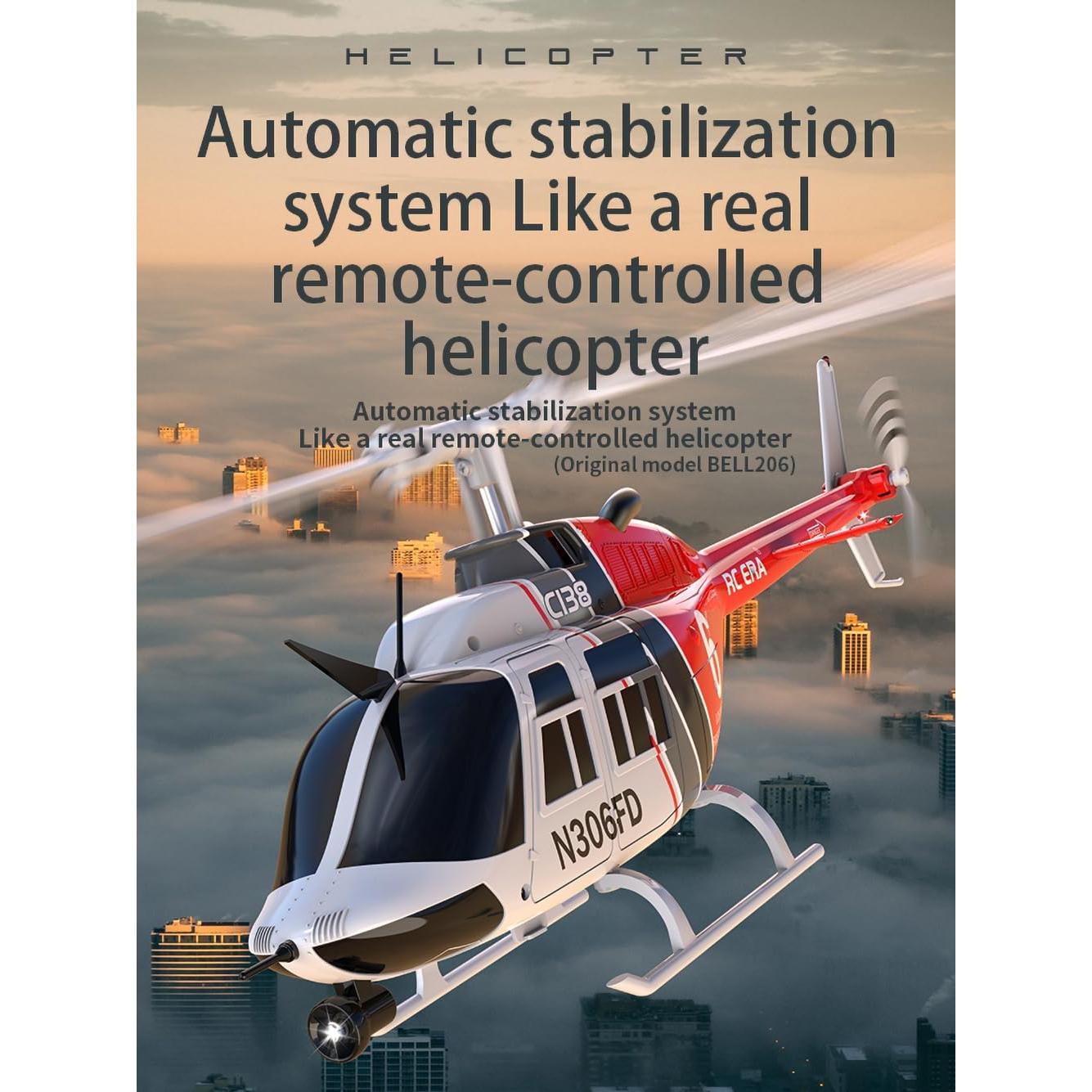 Helicóptero RC FLYCOLOR C138 6CH Giroscopio Estable RTF