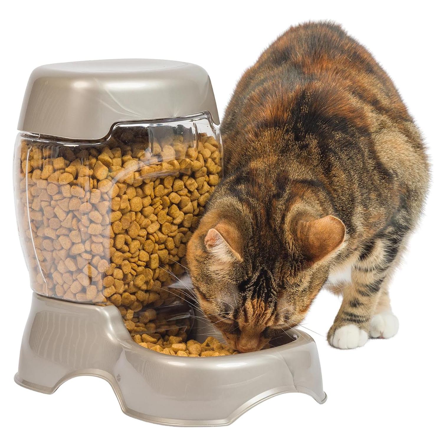 Comedero Automático Petmate Pet Cafe 2,72 kg Plata Perlescente